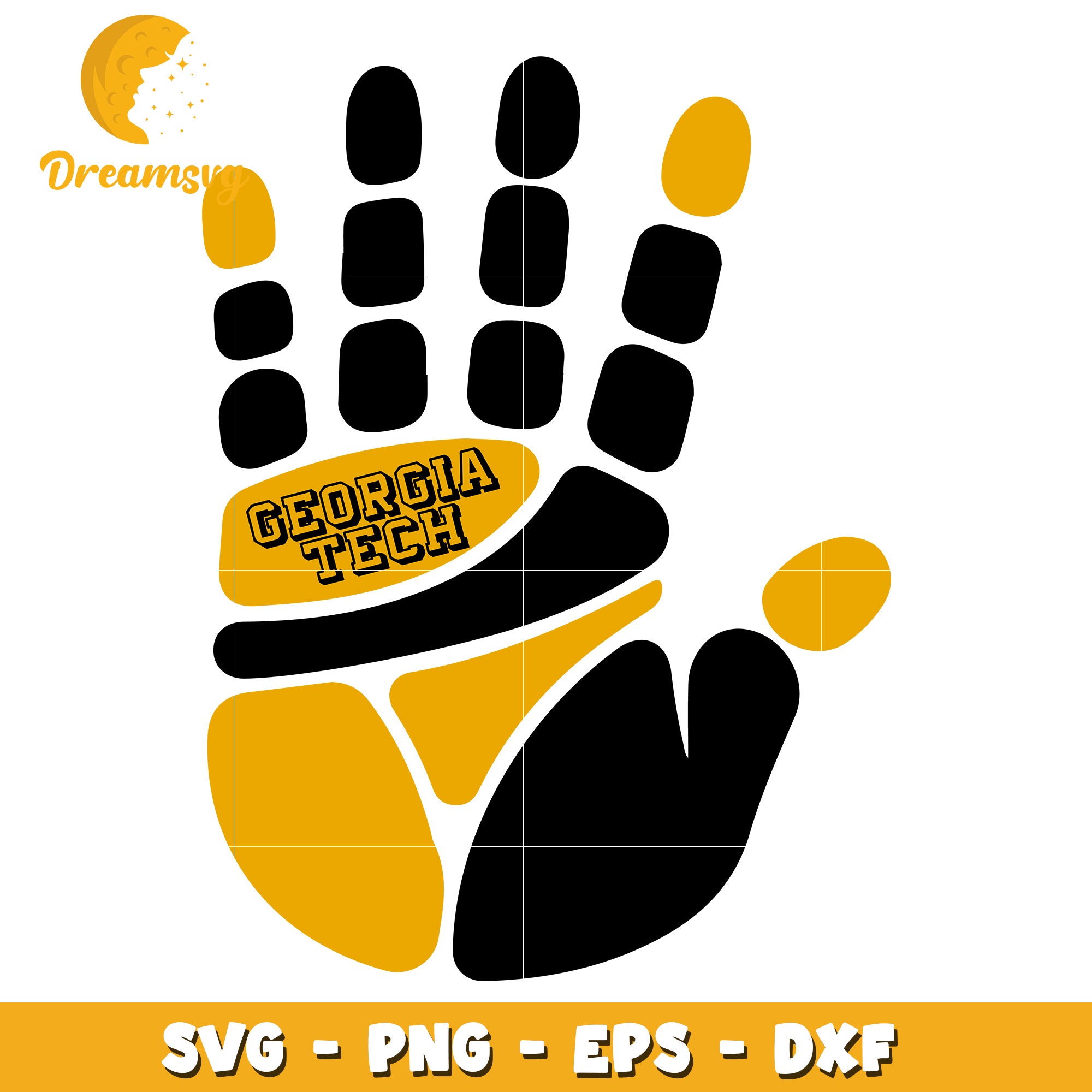 Georgia Tech Hand SVG PNG EPS DXF