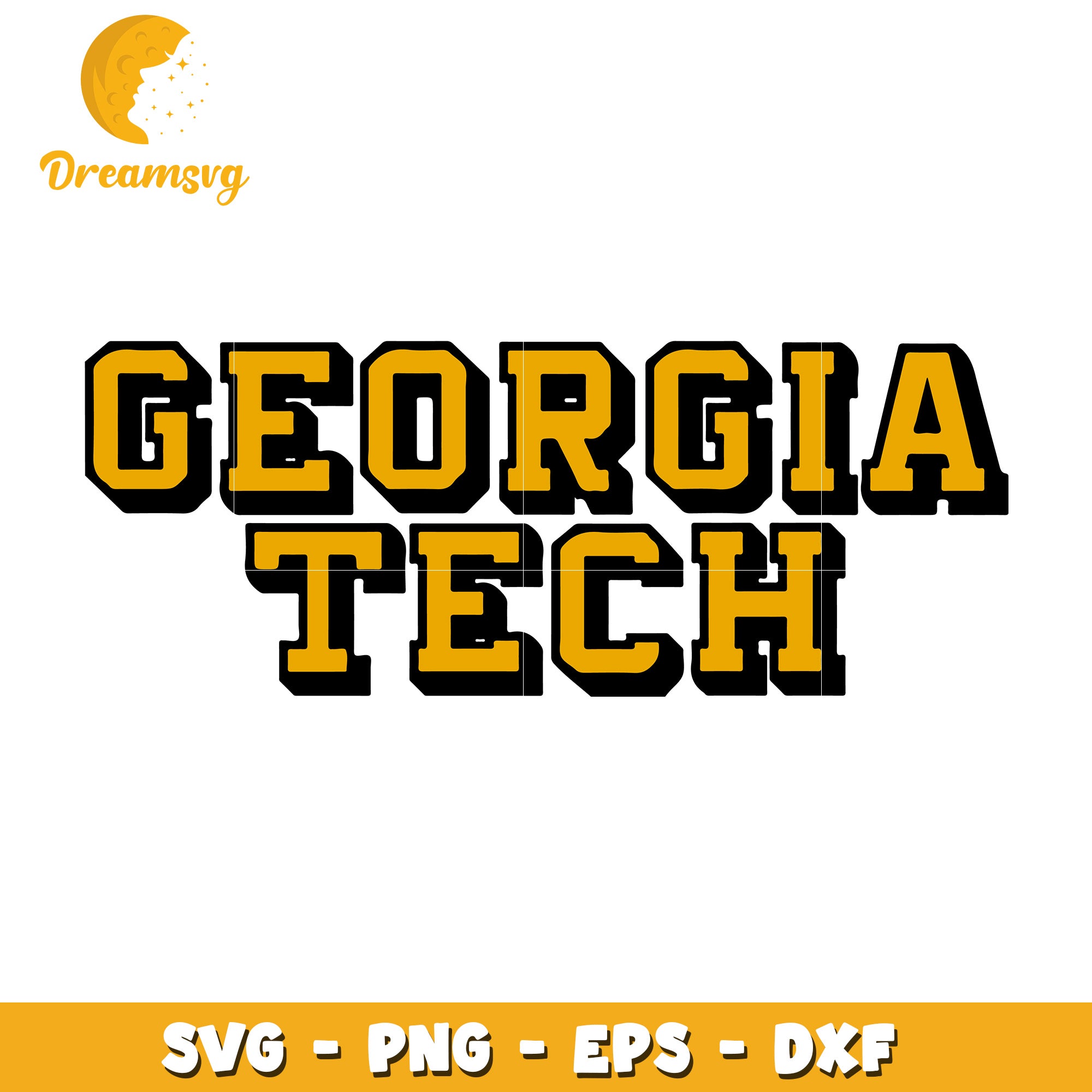 Georgia Tech SVG Logo Design Download for Crafts and Projects
