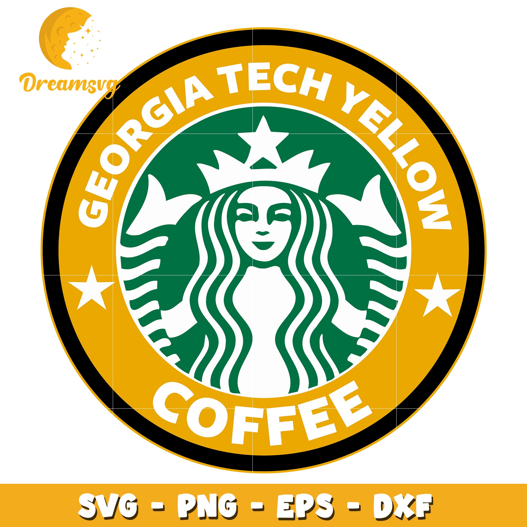 Georgia Tech Yellow Coffee SVG PNG EPS DXF