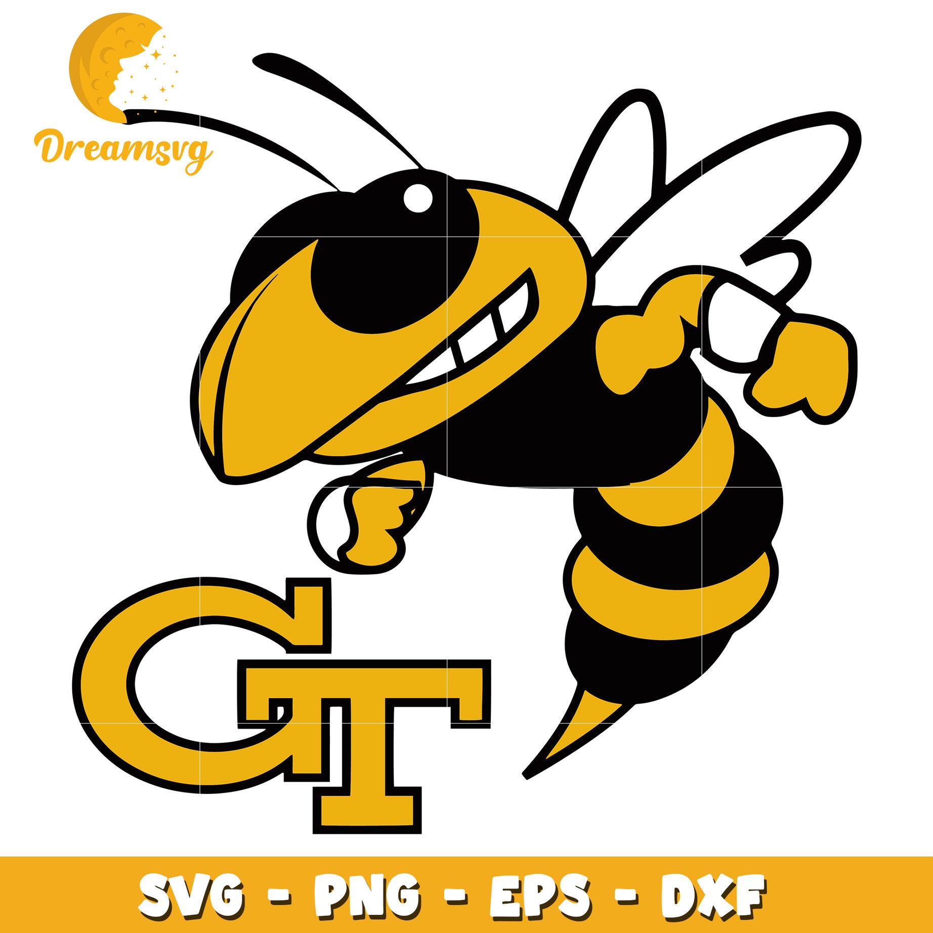 Georgia Tech Yellow Jacket SVG PNG EPS DXF