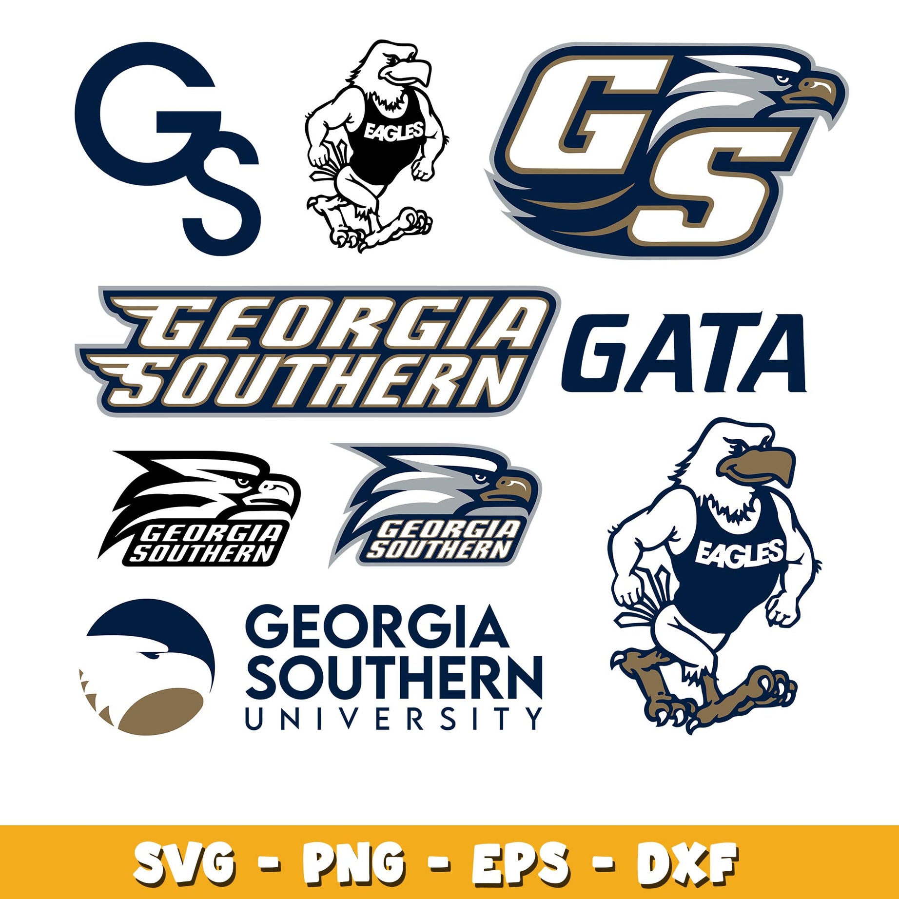 Georgia Southern Eagles Bundle svg, Georgia Southern Eagles logo svg, ncaa svg  