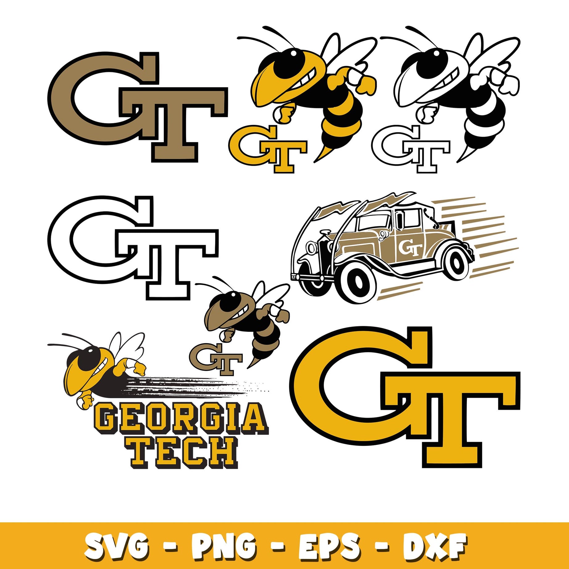 Georgia Tech Yellow Jackets Bundle svg, Georgia Tech Yellow Jackets logo svg, ncaa svg 