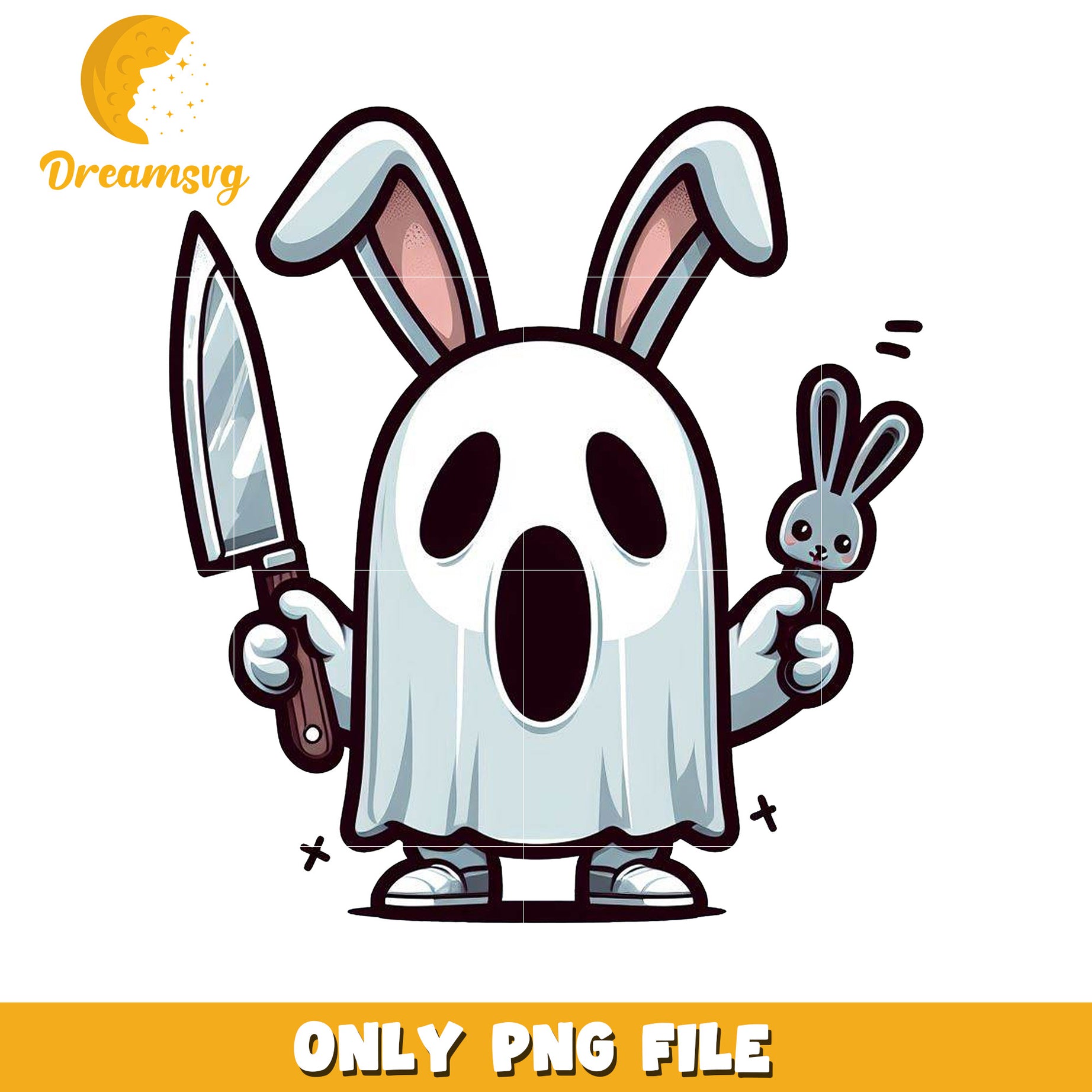 Ghost Bunny PNG Clipart