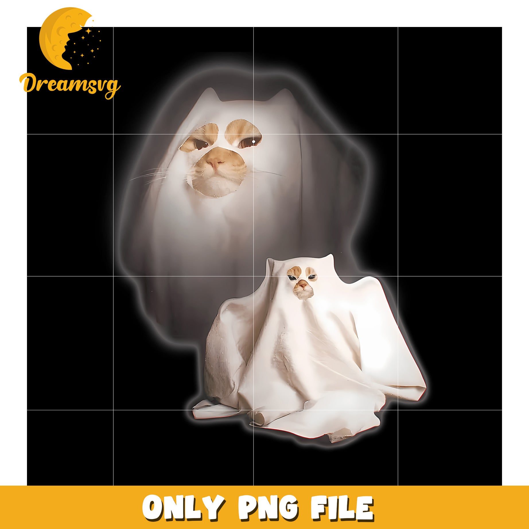 Ghost Cat Meme png, hilarious quotes png, funny halloween png