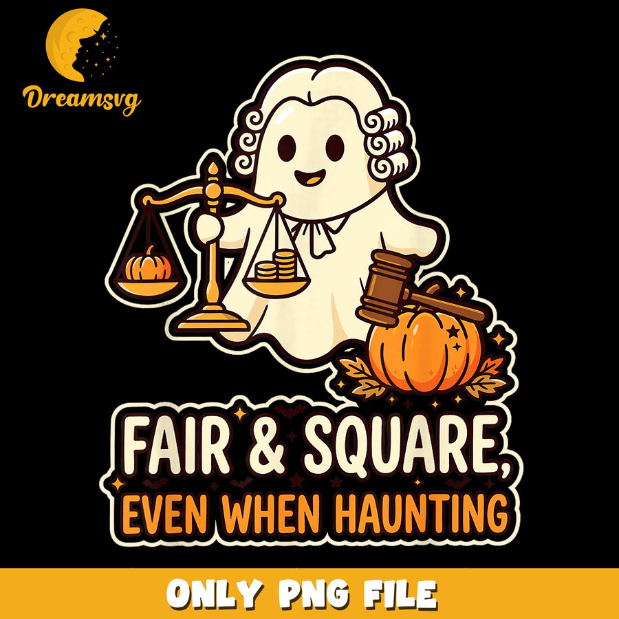 Ghost Justice PNG, Halloween Theme, Spooky Design PNG