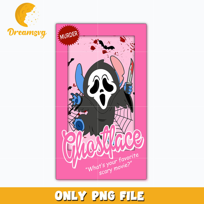 Ghostface stitch halloween png, Halloween png, Digital download.