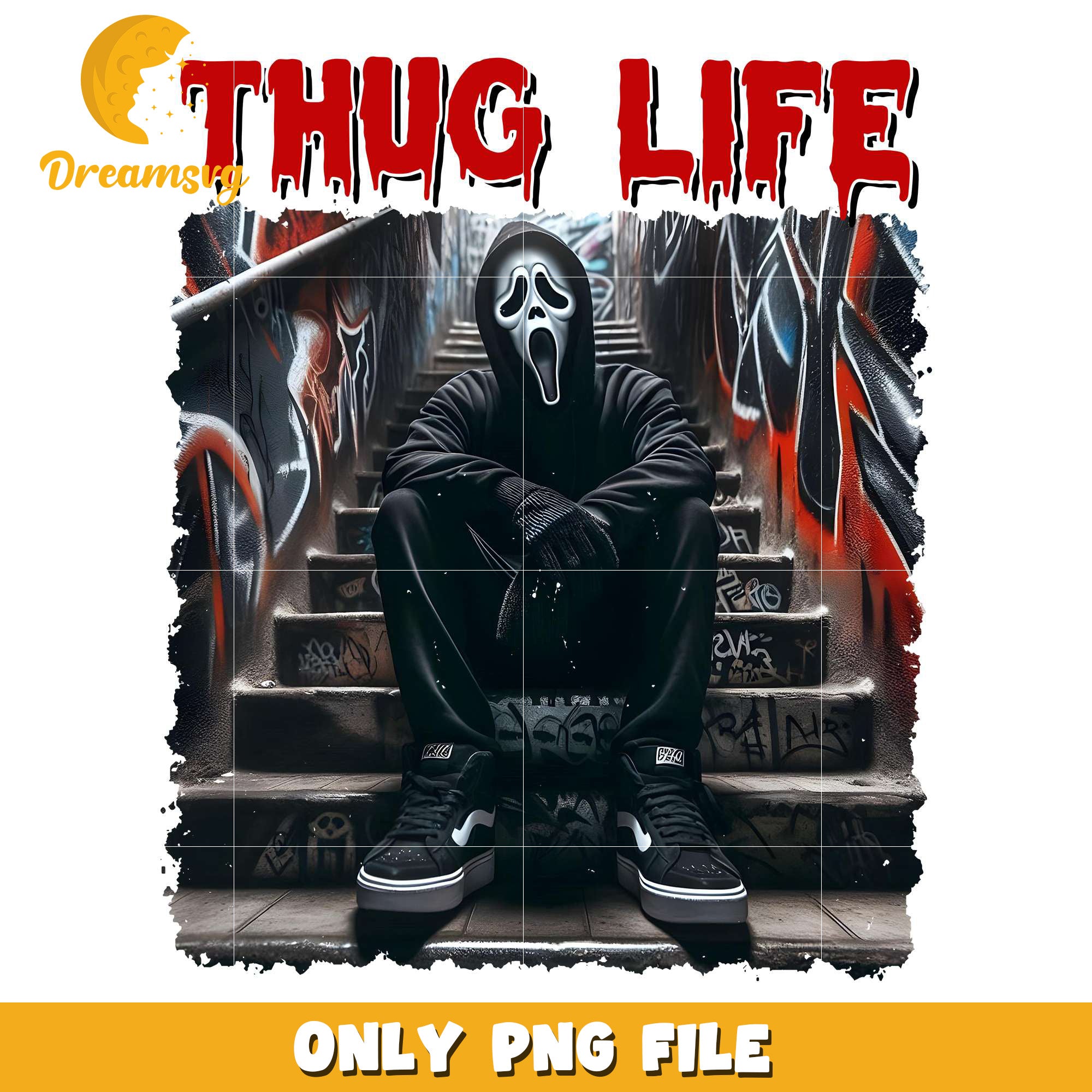 Ghostface thug life png, halloween era​​ png, halloween candy png