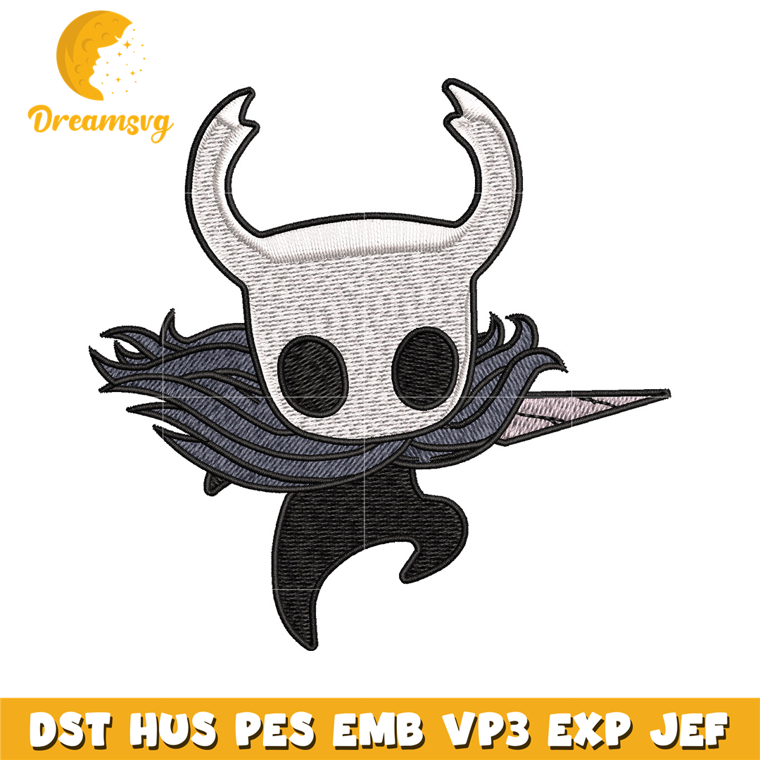 Ghost mask embroidery design