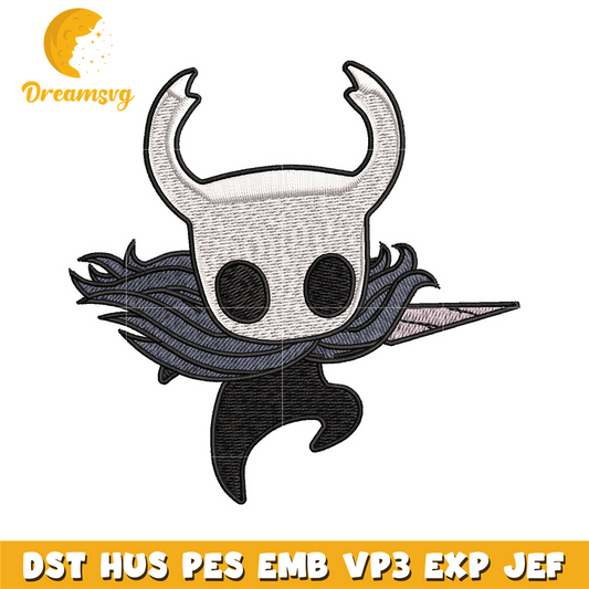 Ghost mask embroidery design