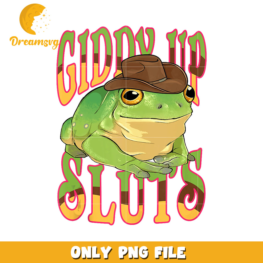 Giddy Up Frogs Fun PNG Art for Creative Projects