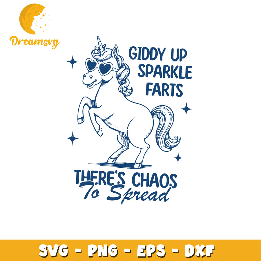 Giddy Up Sparkle Farts Unicorn SVG