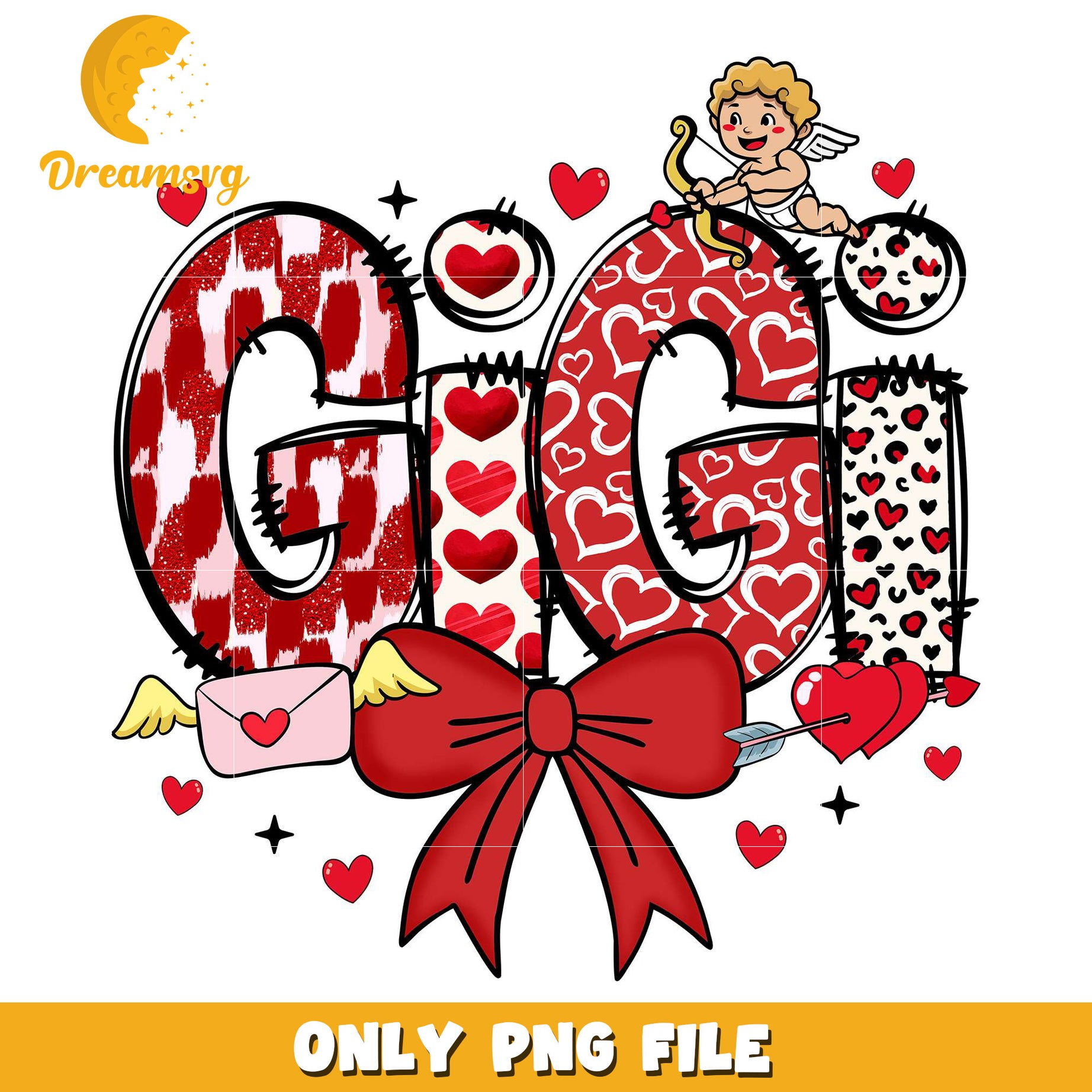 Gigi valentine font cupid png, valentine font png, cupid png