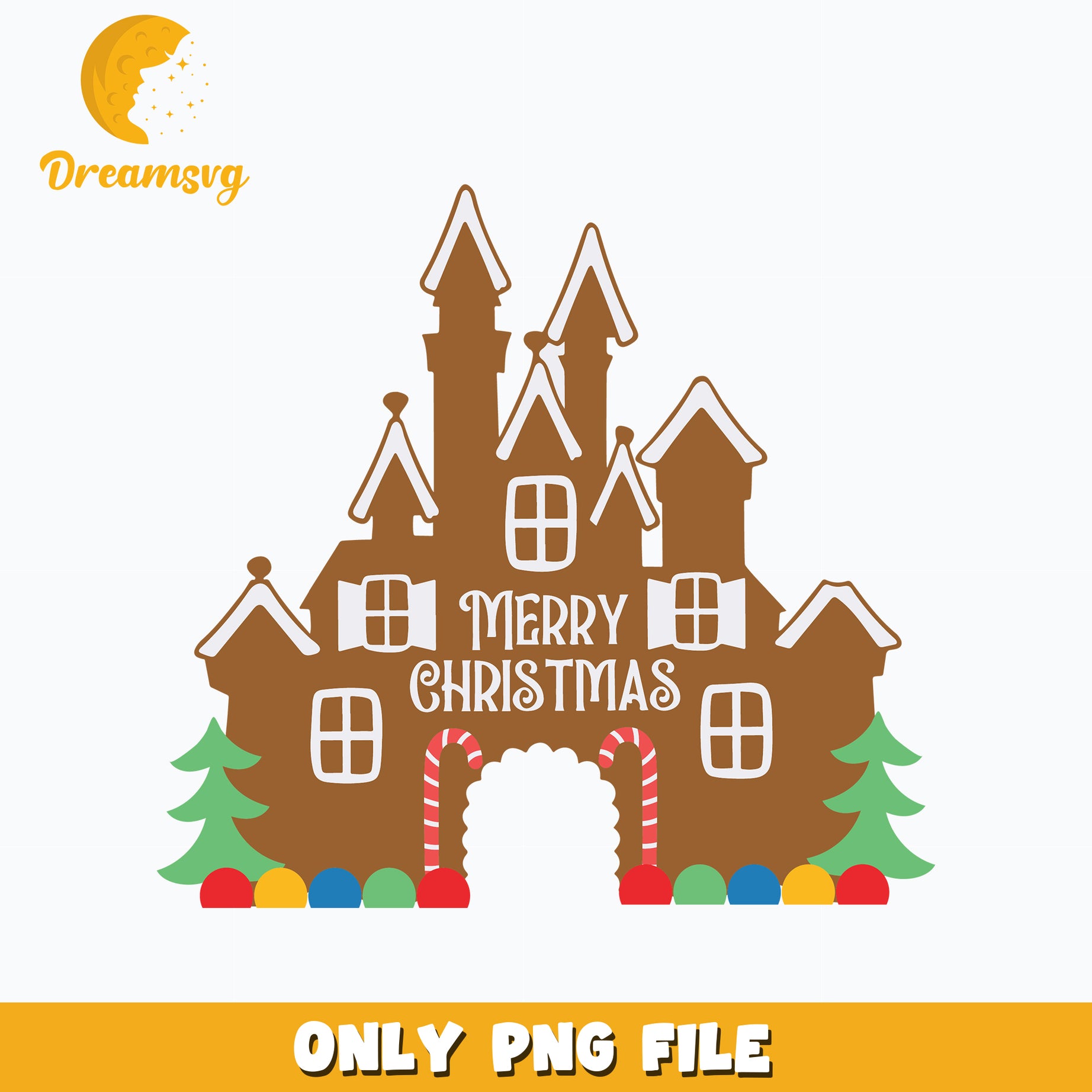 Gingerbread Castle Merry Christmas png