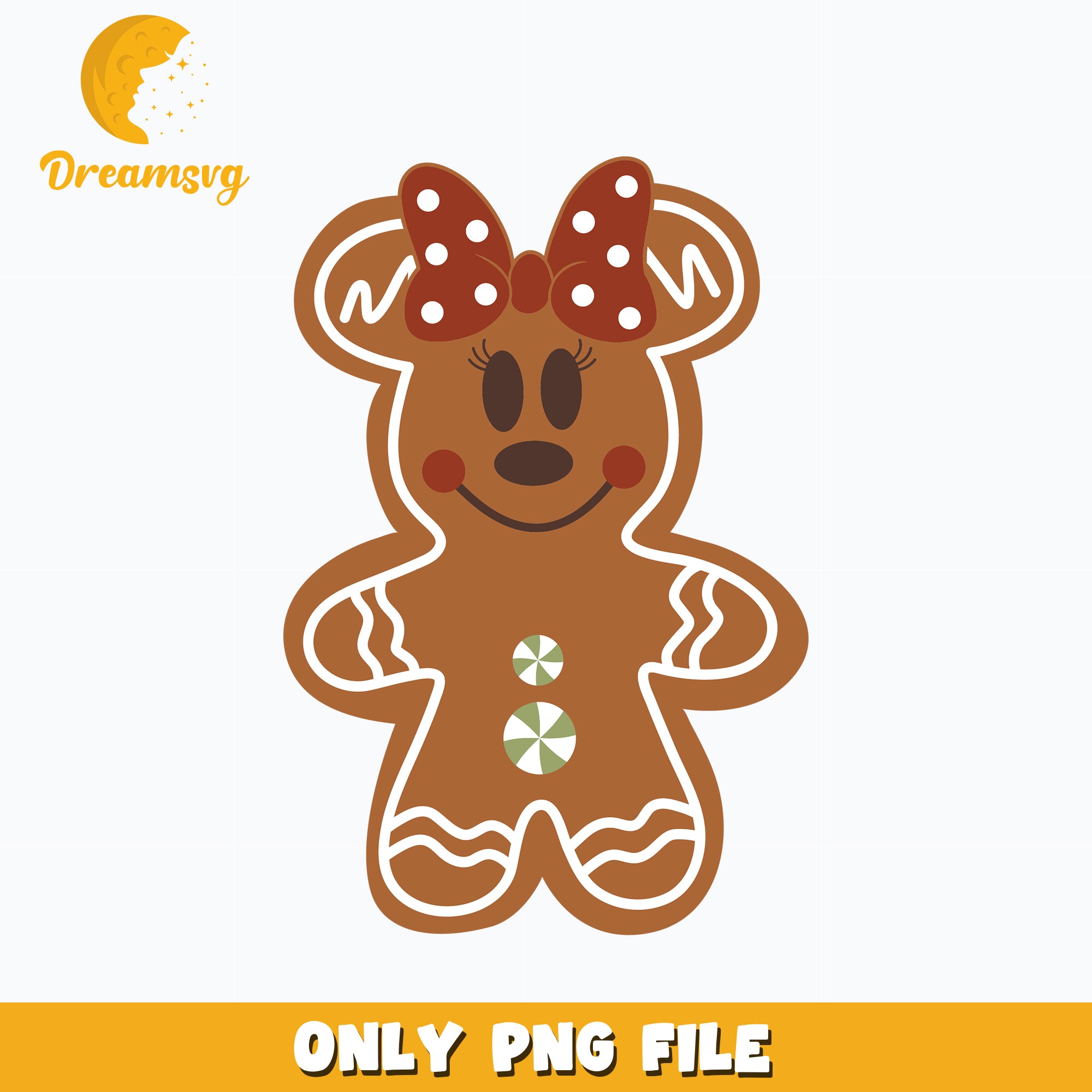 Gingerbread Minnie Mouse png โ DreamSVG Store