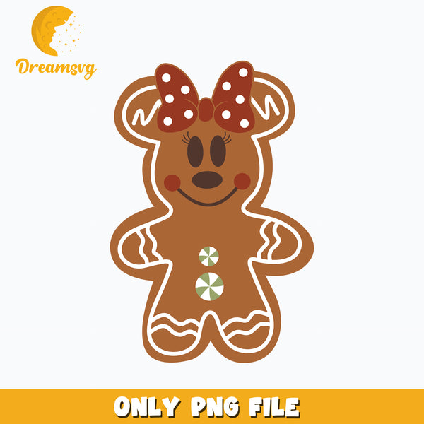 Gingerbread Minnie Mouse png