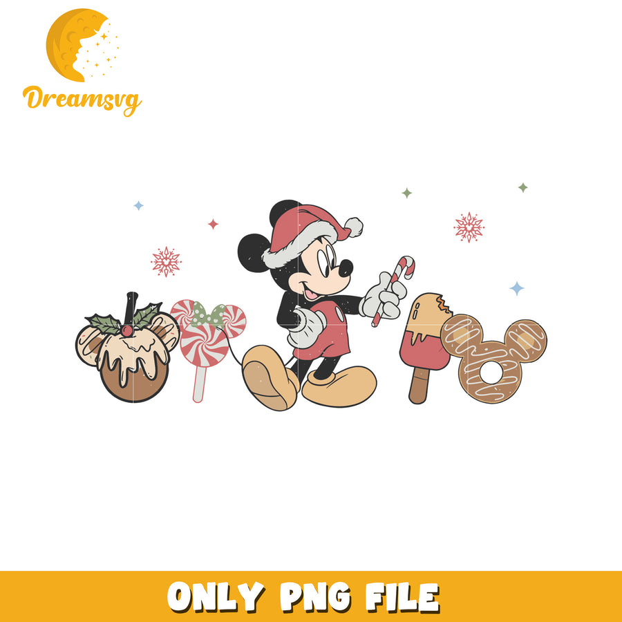 Gingerbread mickey png, spirit christmas png, disney characters png