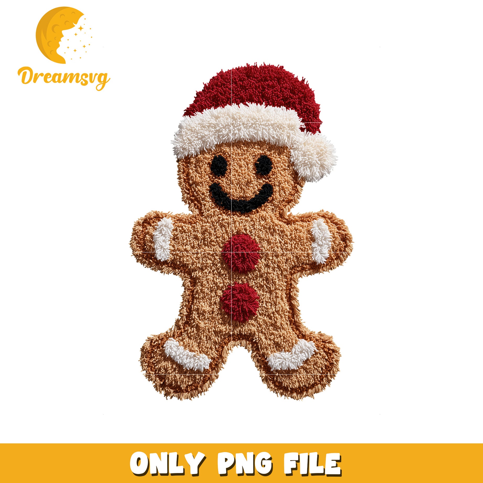 Ginger cookie png, christmas cookies​​​ png, yarn art png