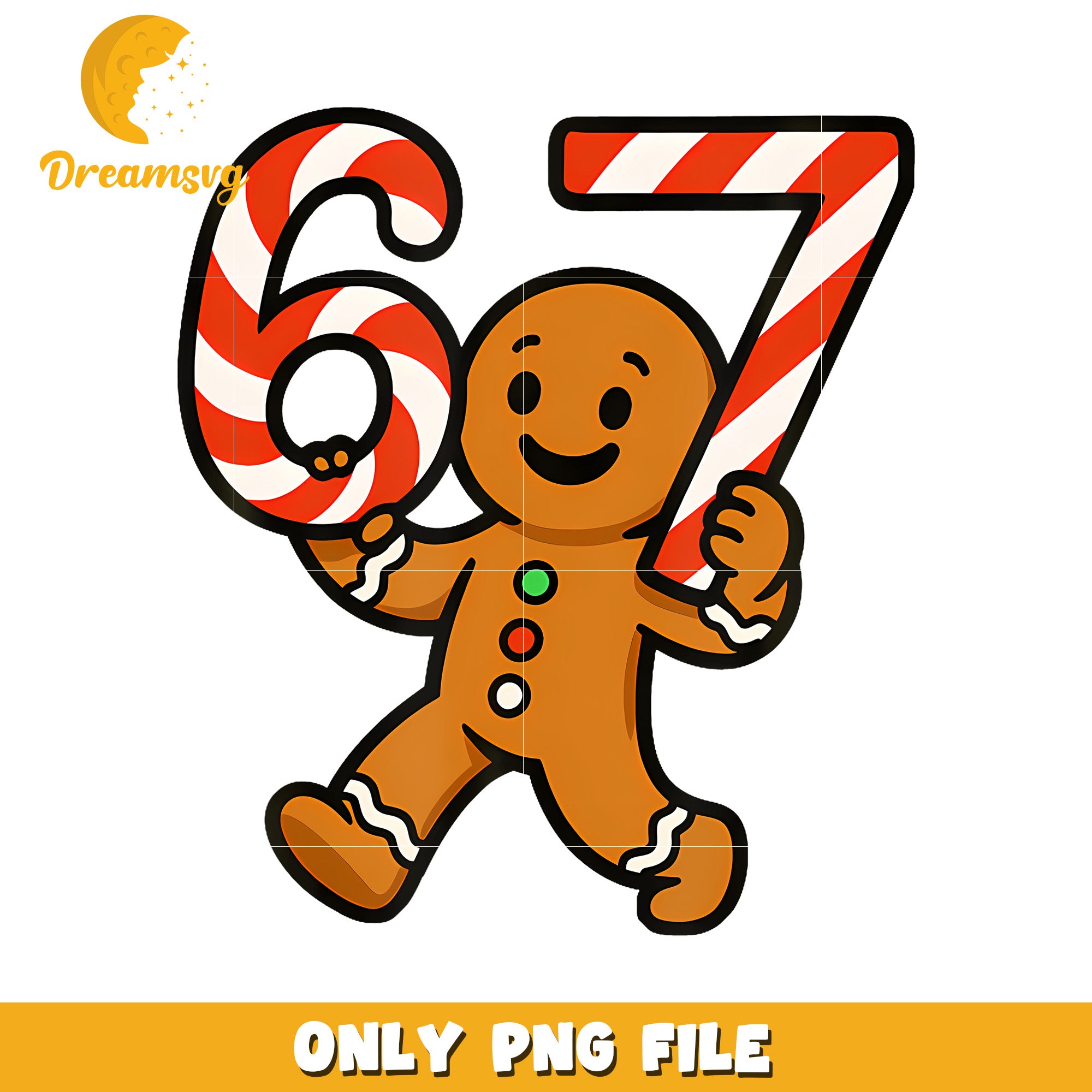 Ginger cookies 67 candy cane png, funny christmas png, funny saying png