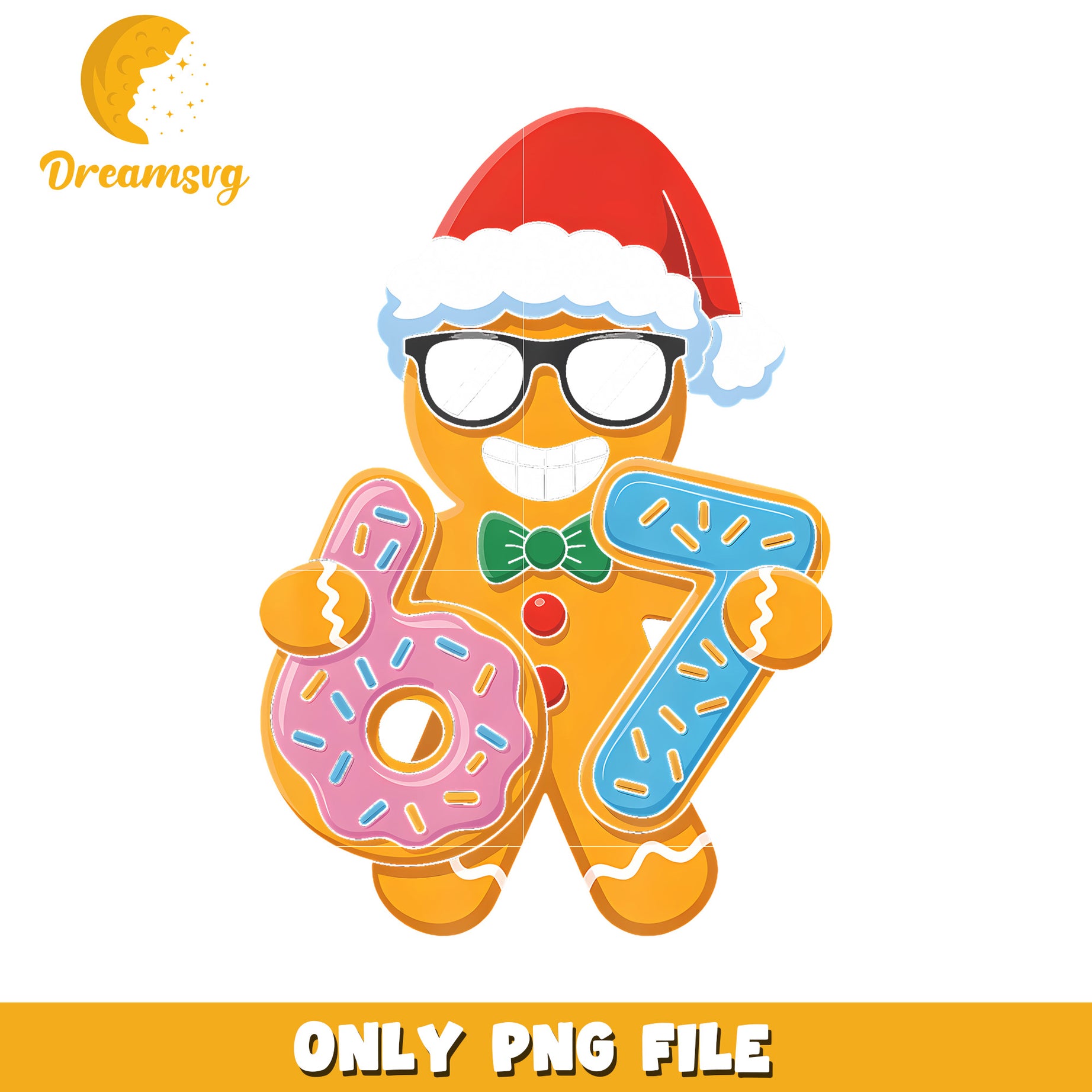 Ginger cookie siseven png, funny clipart png, humor trend png