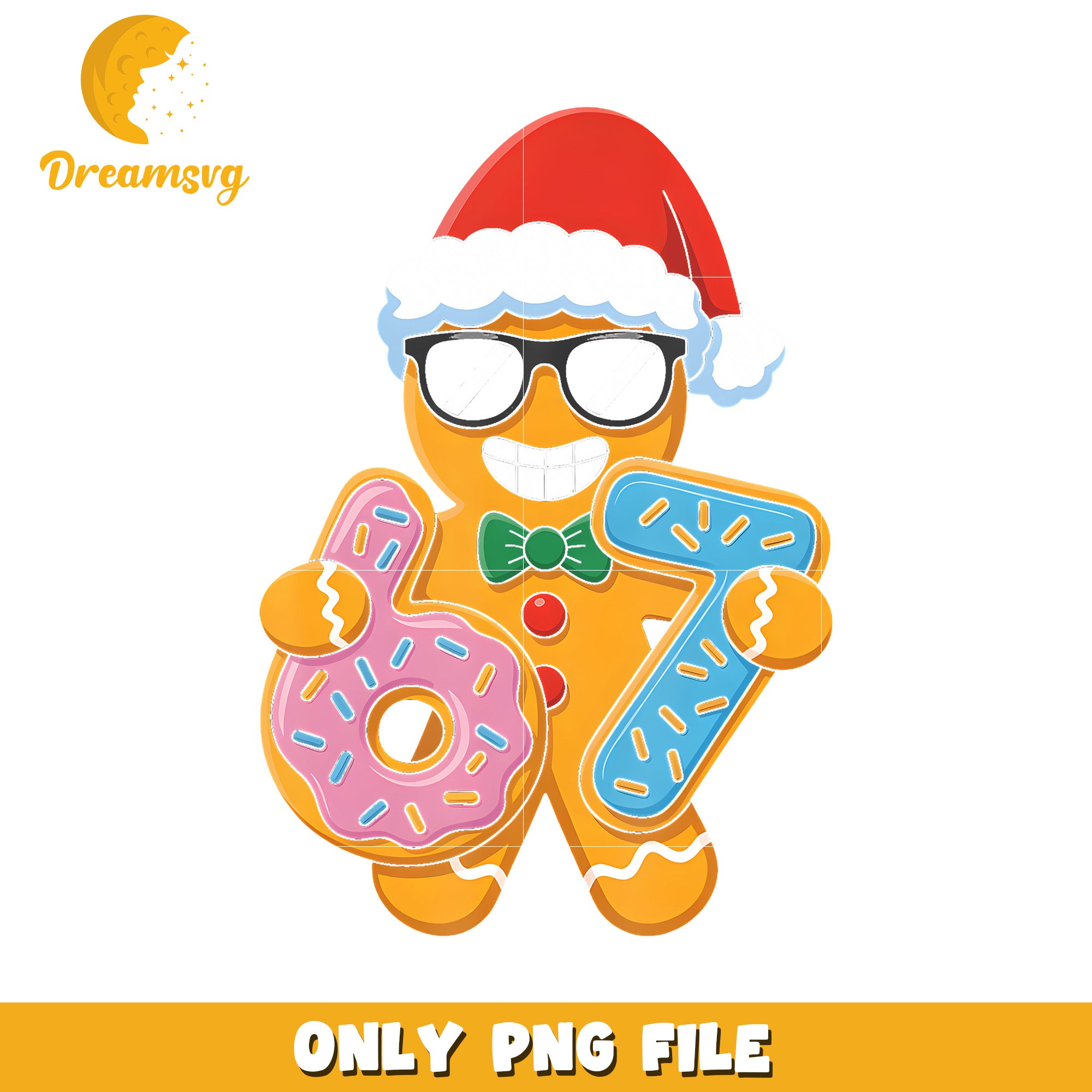 Ginger cookie siseven png, funny clipart png, humor trend png