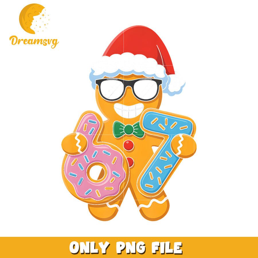 Ginger cookie siseven png, funny clipart png, humor trend png