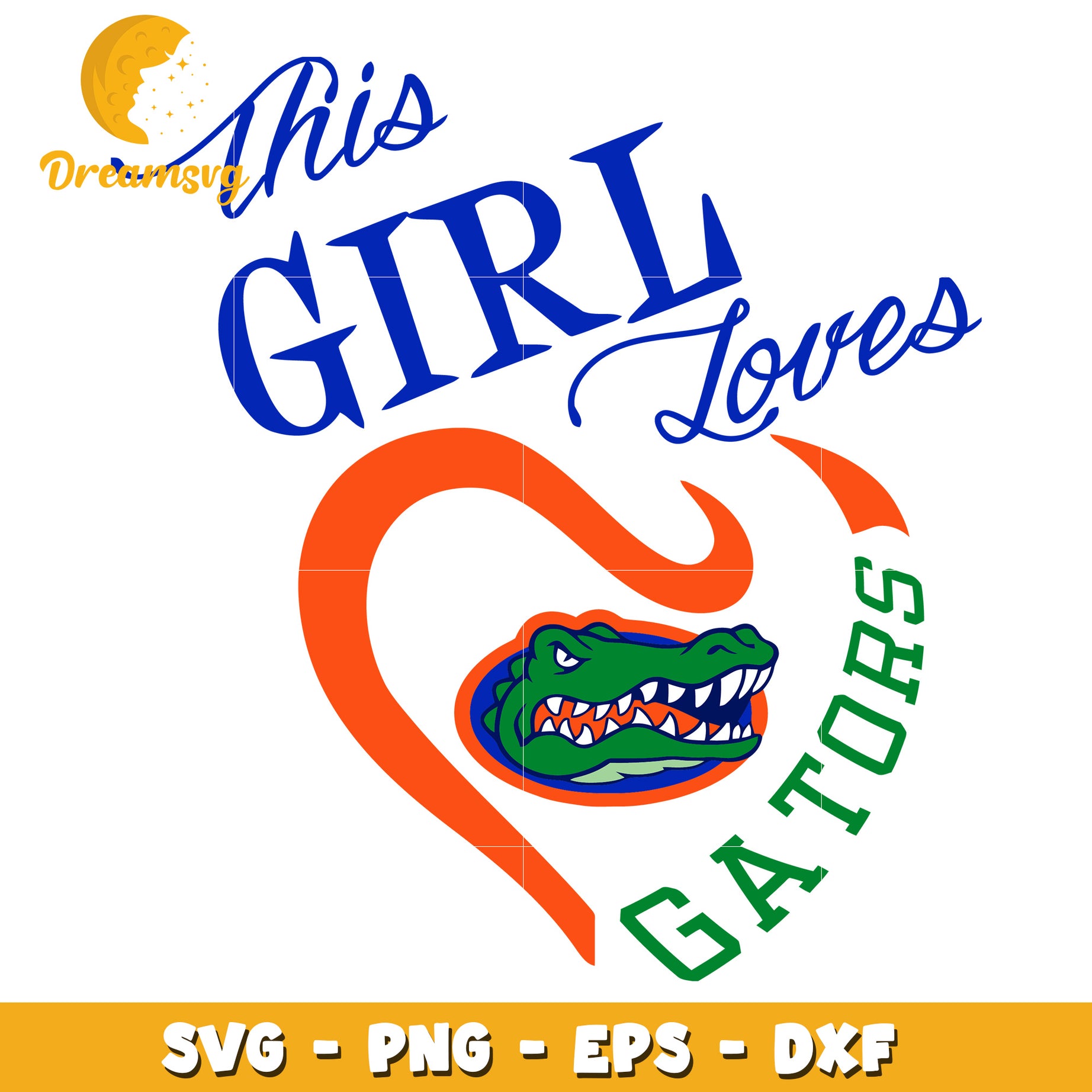 Girl Loves Gators SVG PNG EPS DXF
