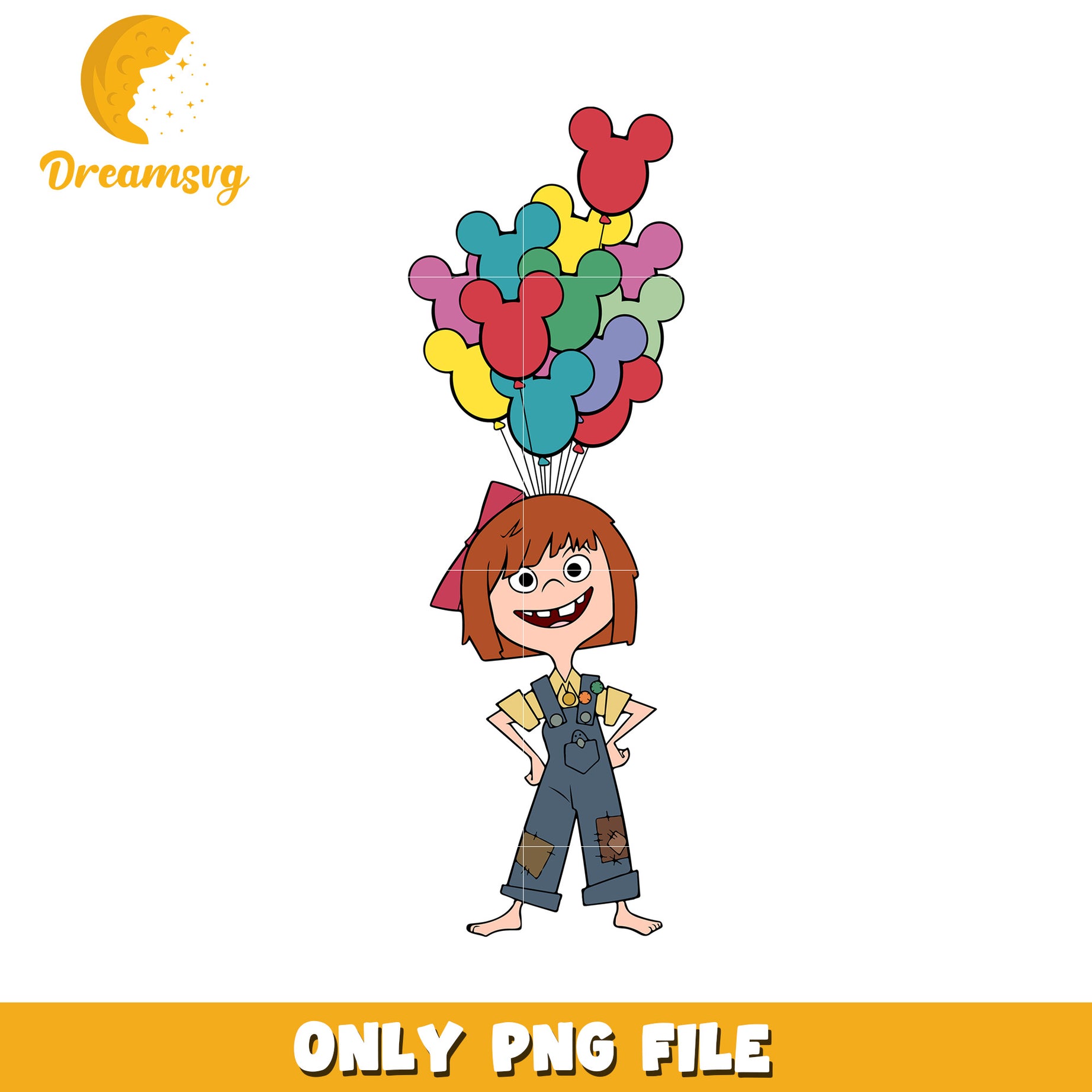 Girl Mickey Balloons PNG Image