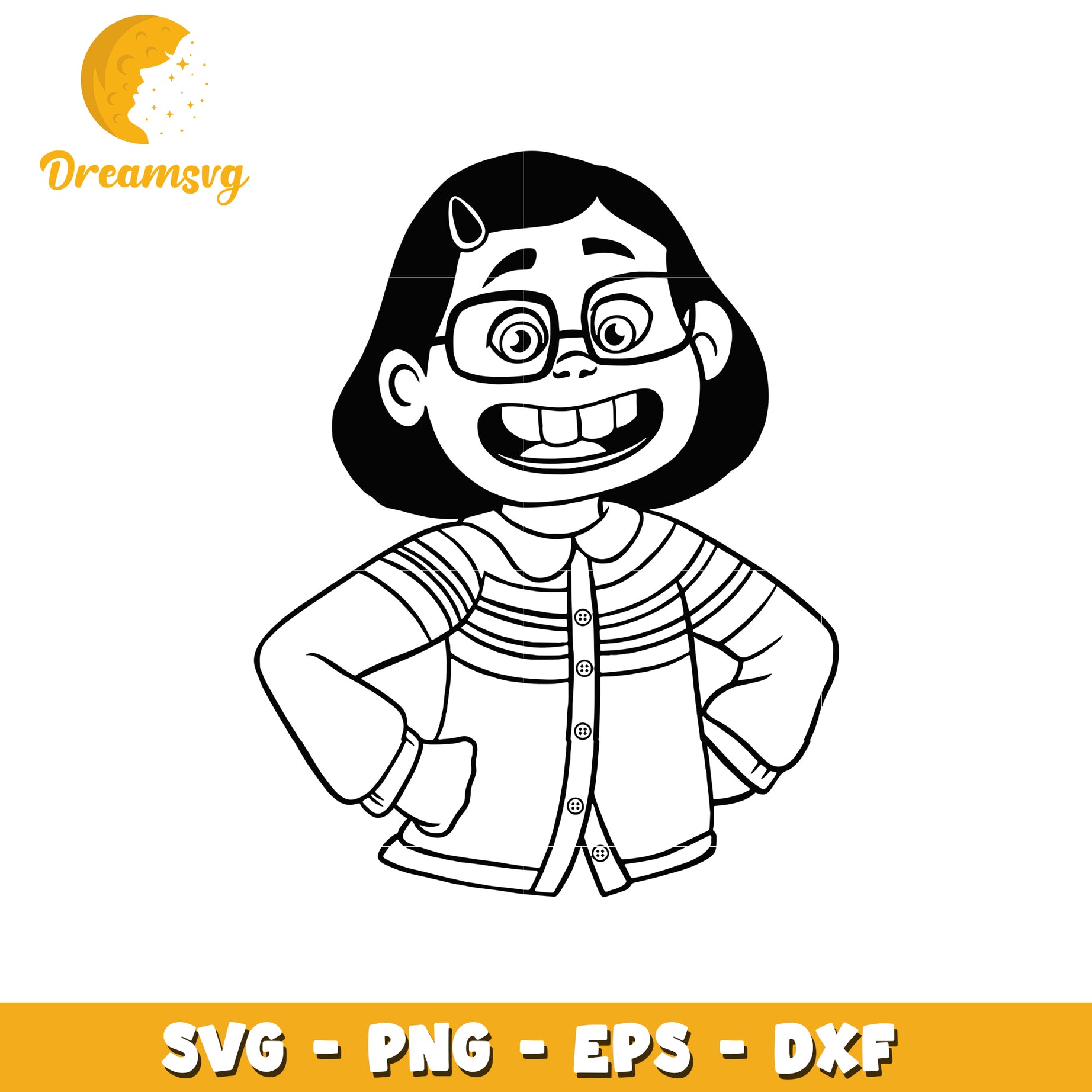 Girl SVG Cut File Glasses, Sweater