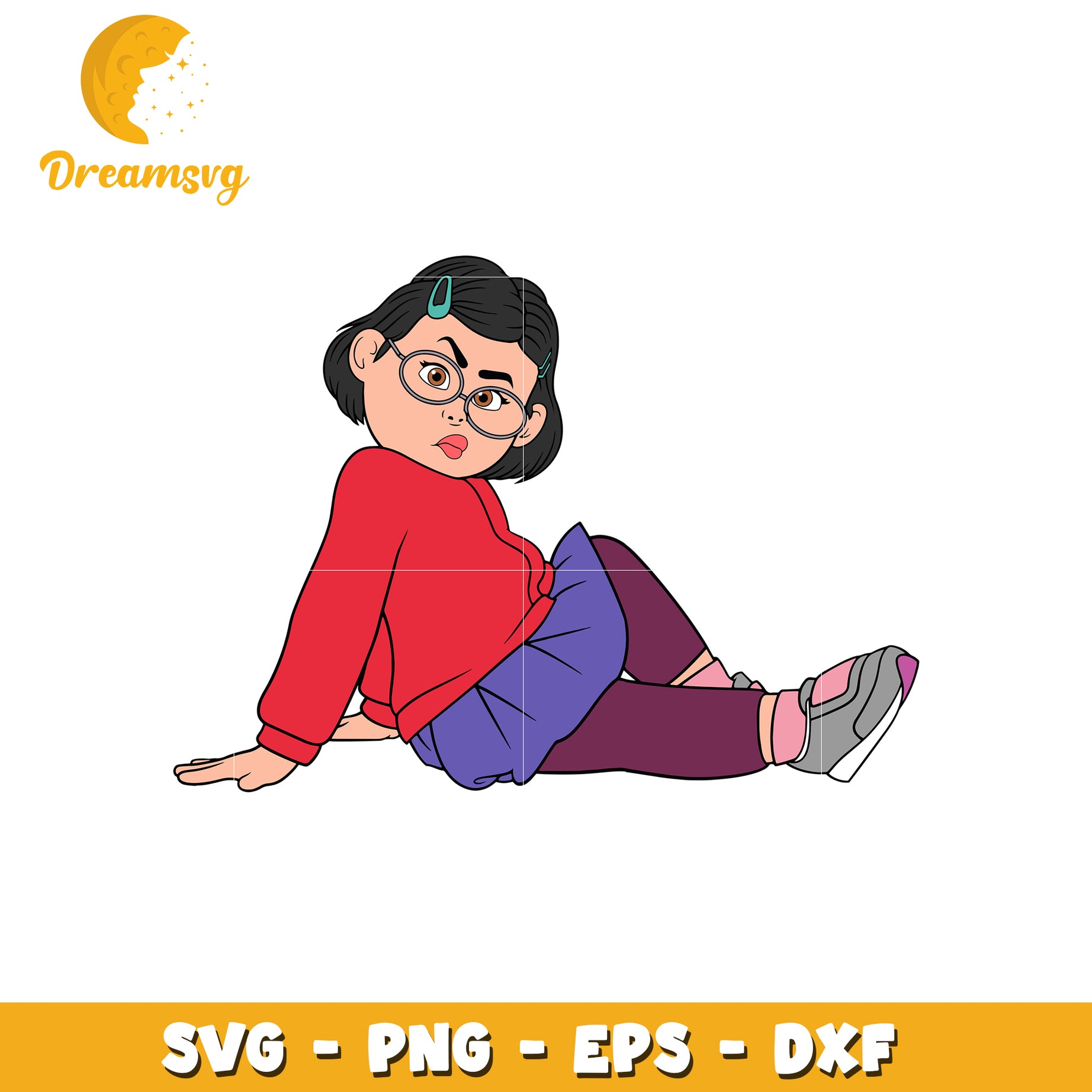 Girl SVG Cut File PNG EPS DXF