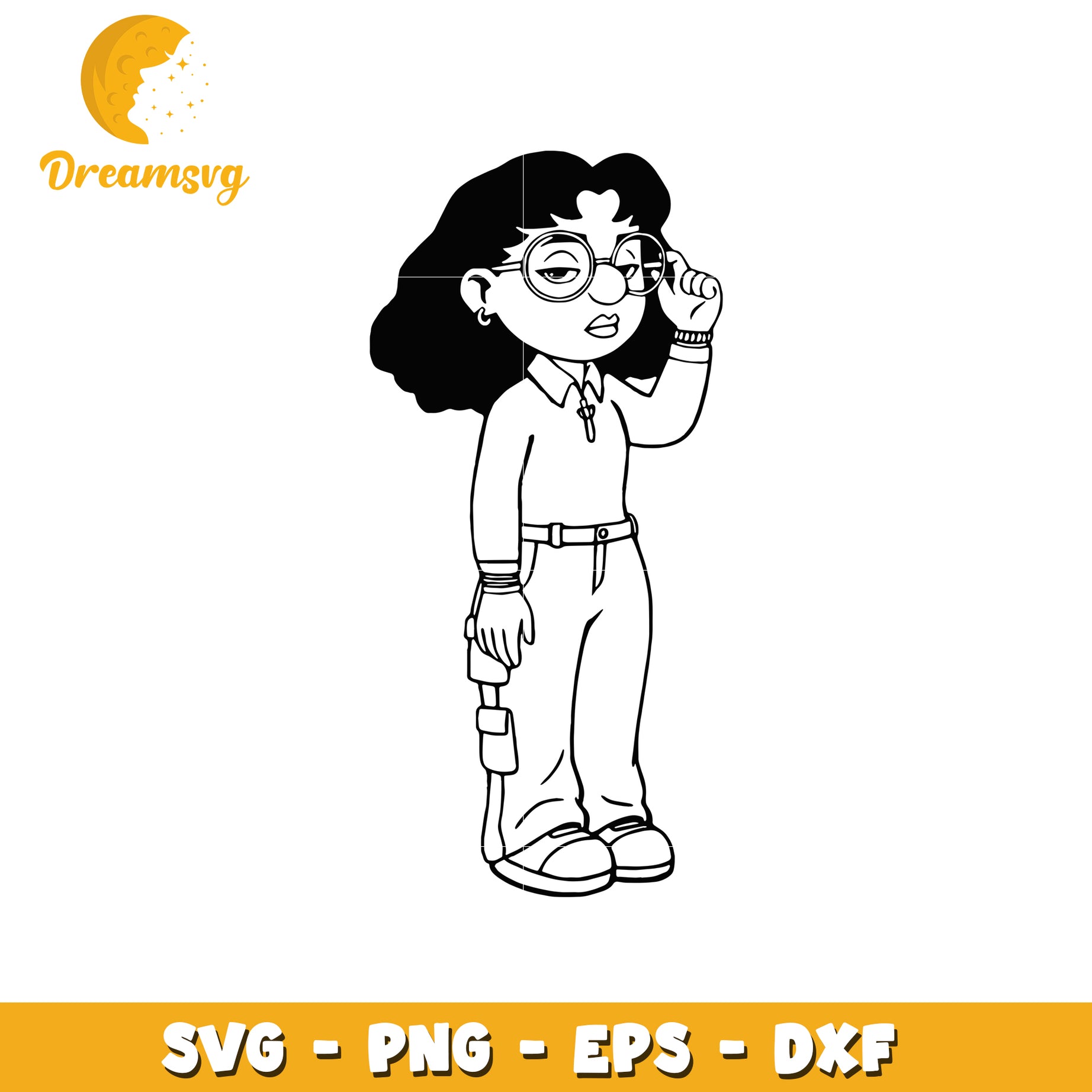 Girl SVG Cut File PNG, EPS, DXF