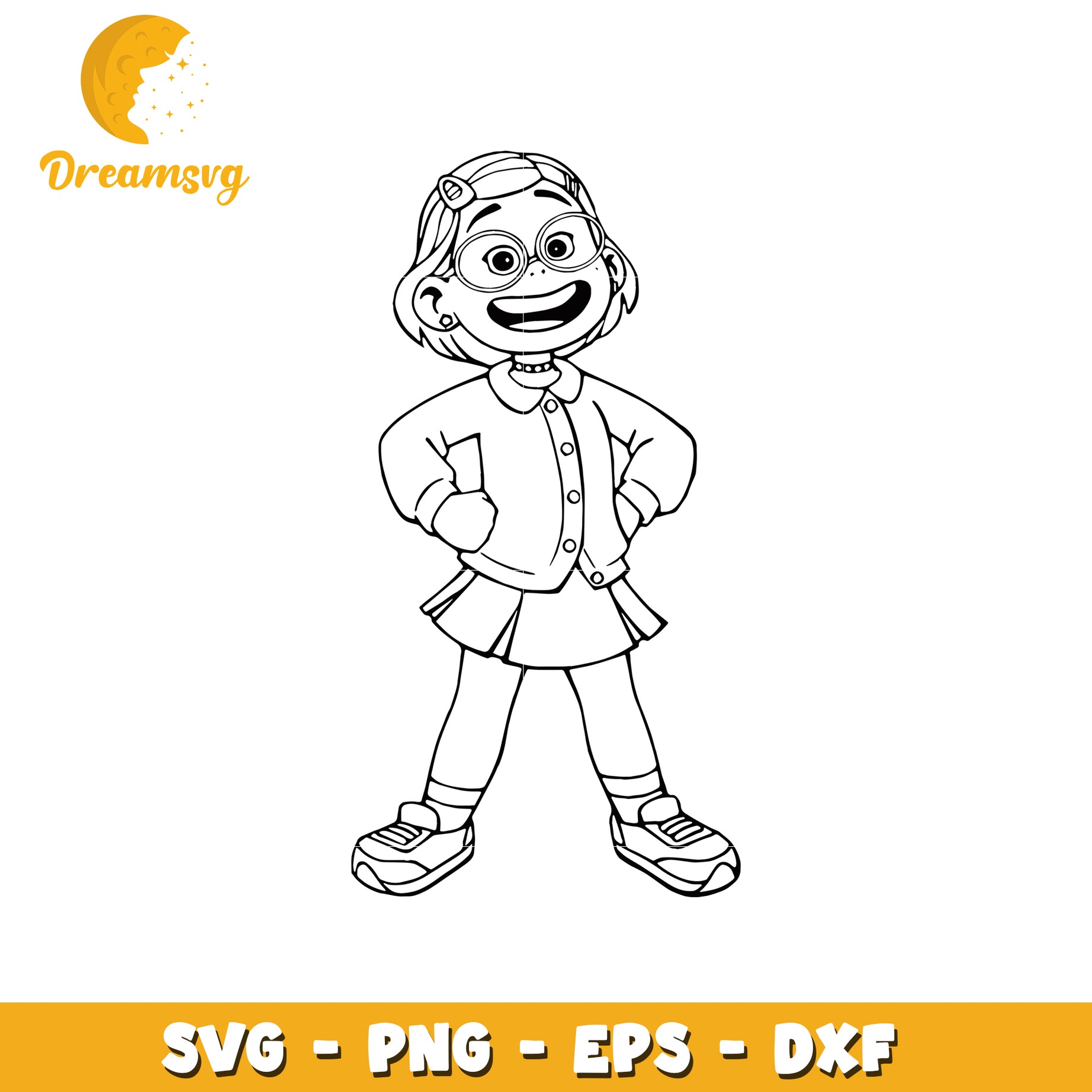 Girl SVG Cut File PNG, EPS, DXF Download