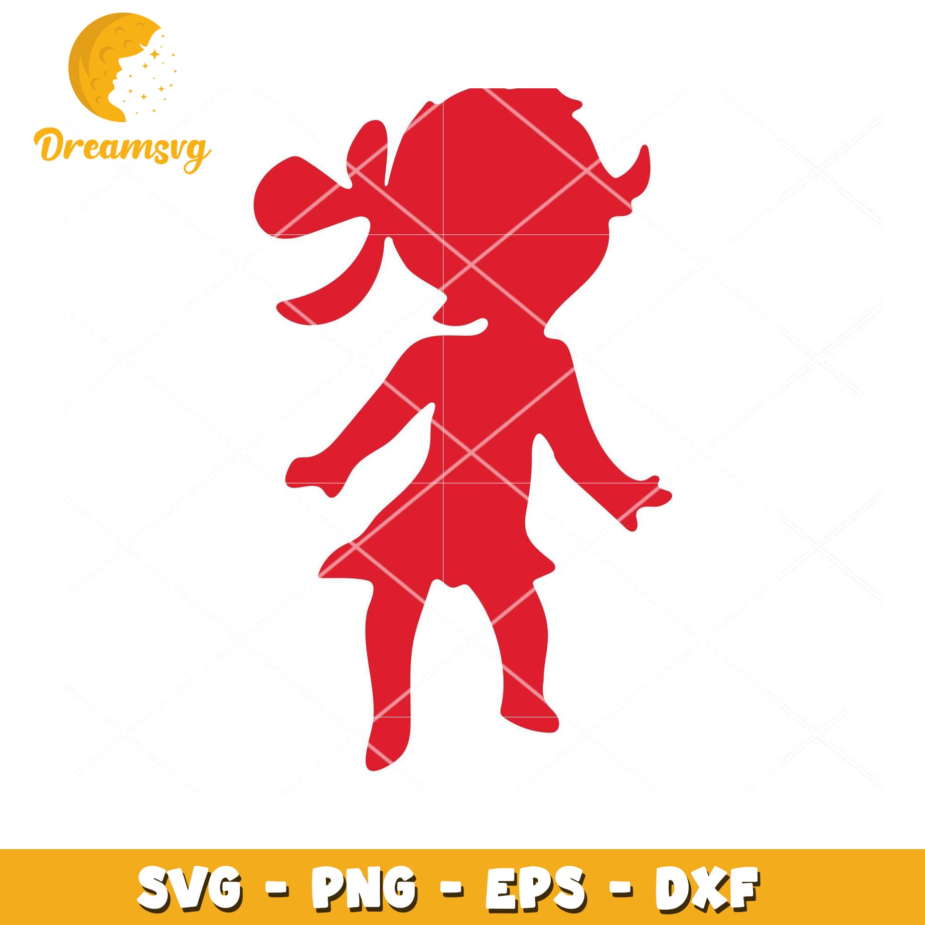 Girl Silhouette SVG Cut File