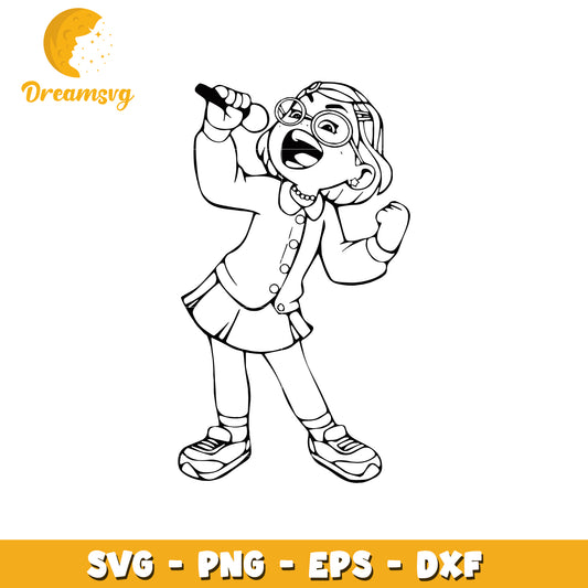 Girl Singing SVG Cut File