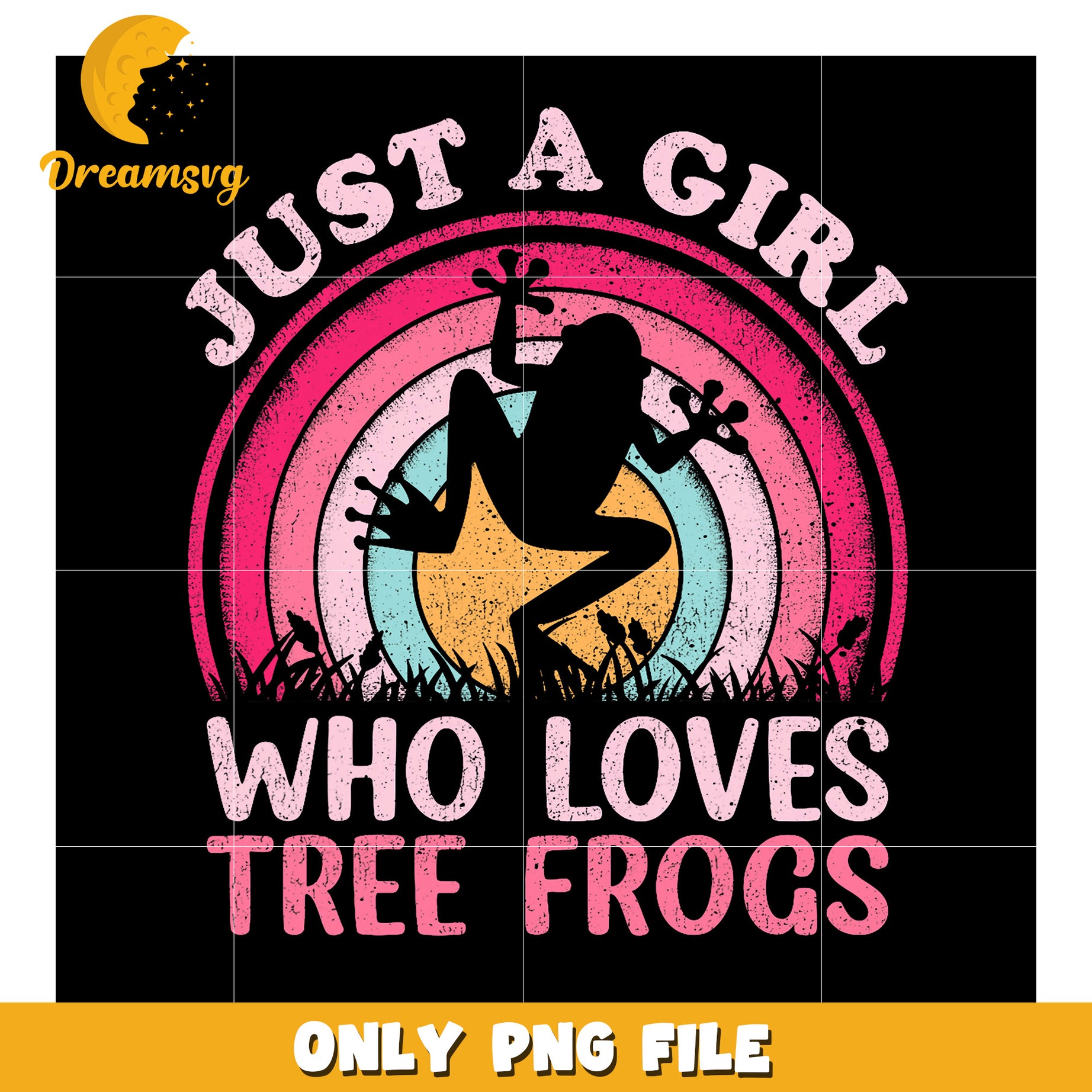 Girl Who Loves Tree Frogs PNG