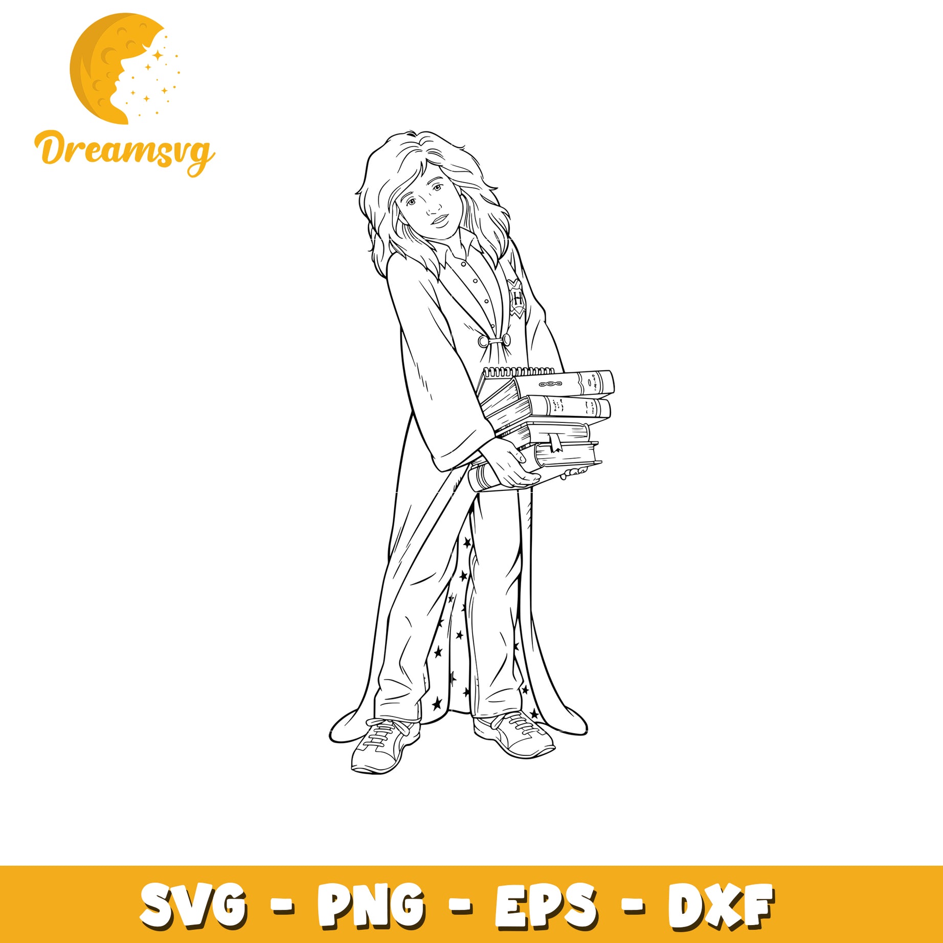 Girl Wizard SVG PNG EPS DXF