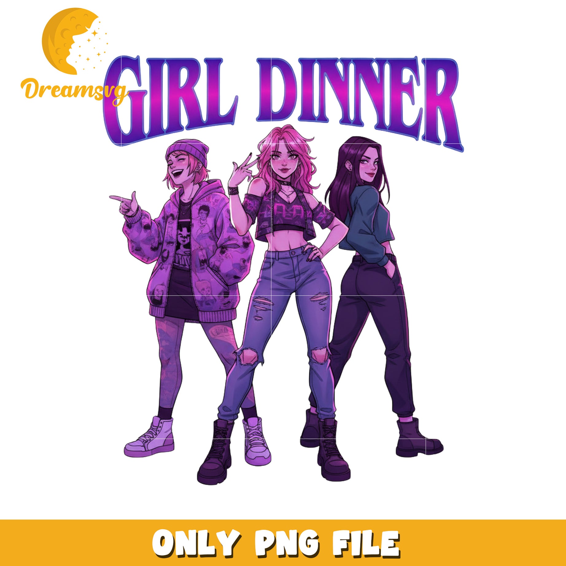 Girl dinner png, saja boys​ png, demon hunters png