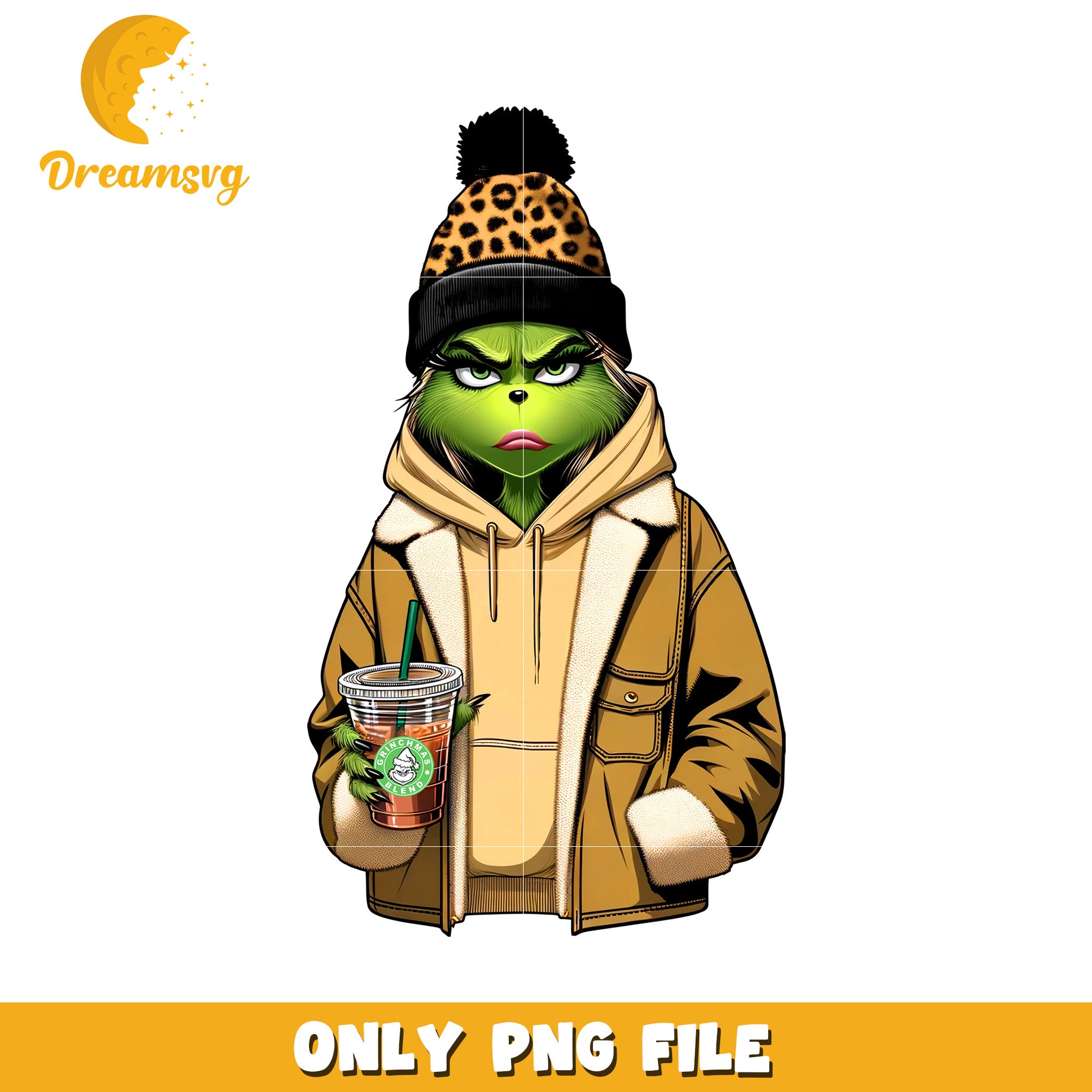 Girl grinch and coffee png, grinch christmas tree​ png, the grinch 2 png