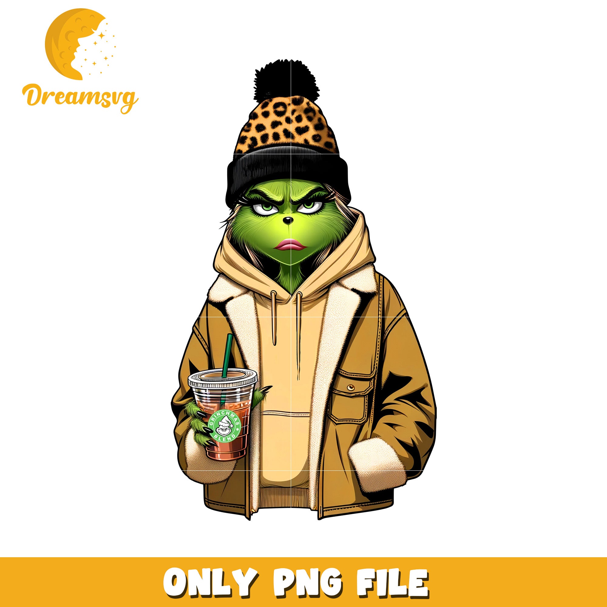 Girl grinch and coffee png, grinch christmas tree​ png, the grinch 2 png