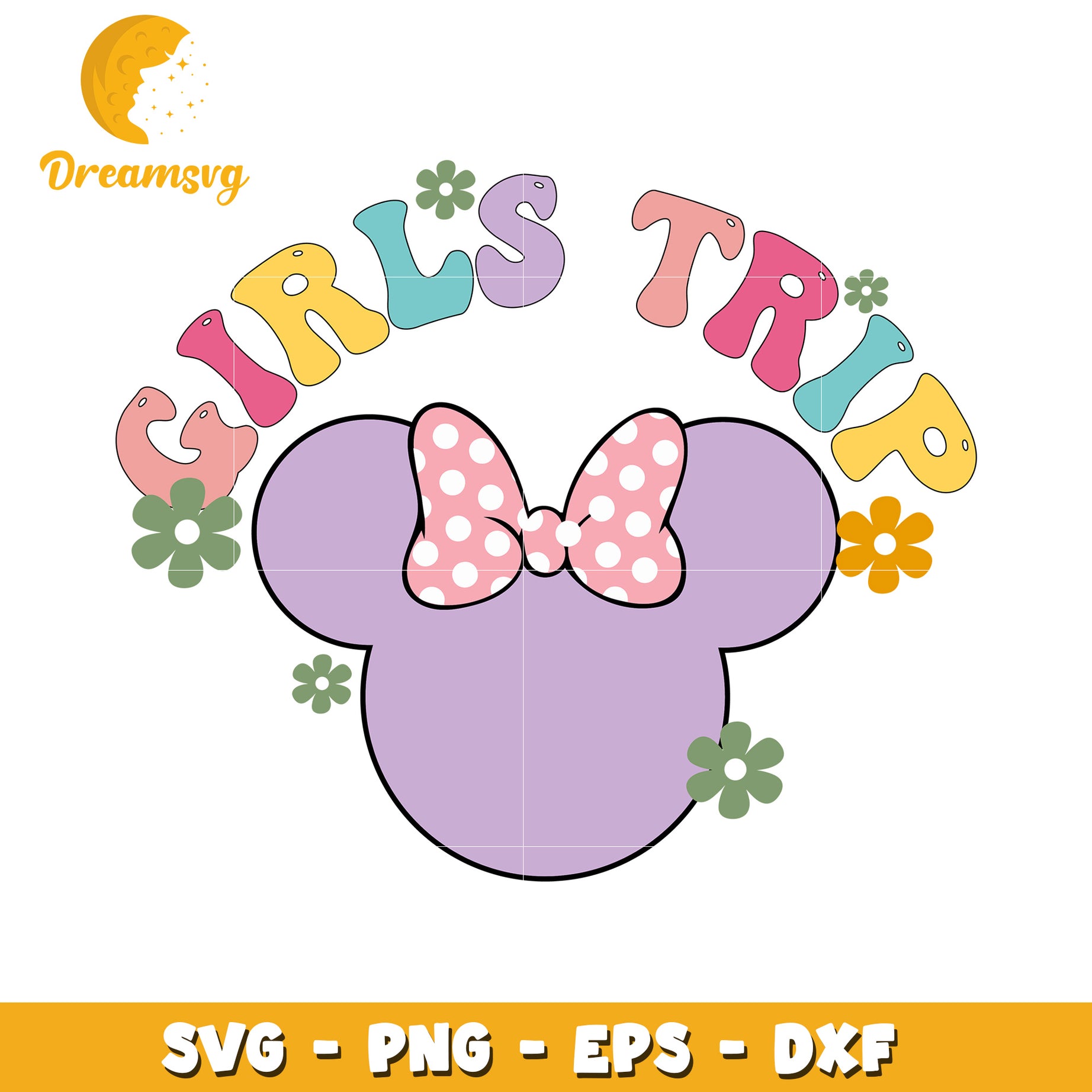 Girls Trip SVG Cut File Minnie Mouse