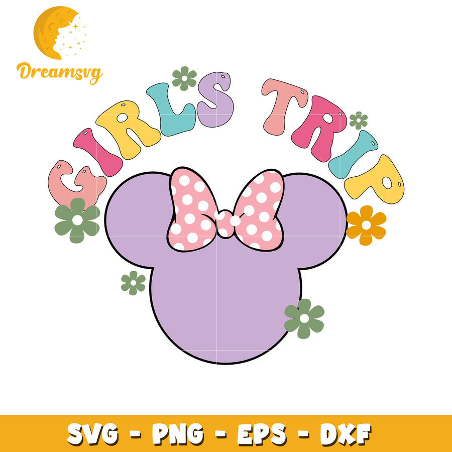 Girls Trip SVG Cut File Minnie Mouse