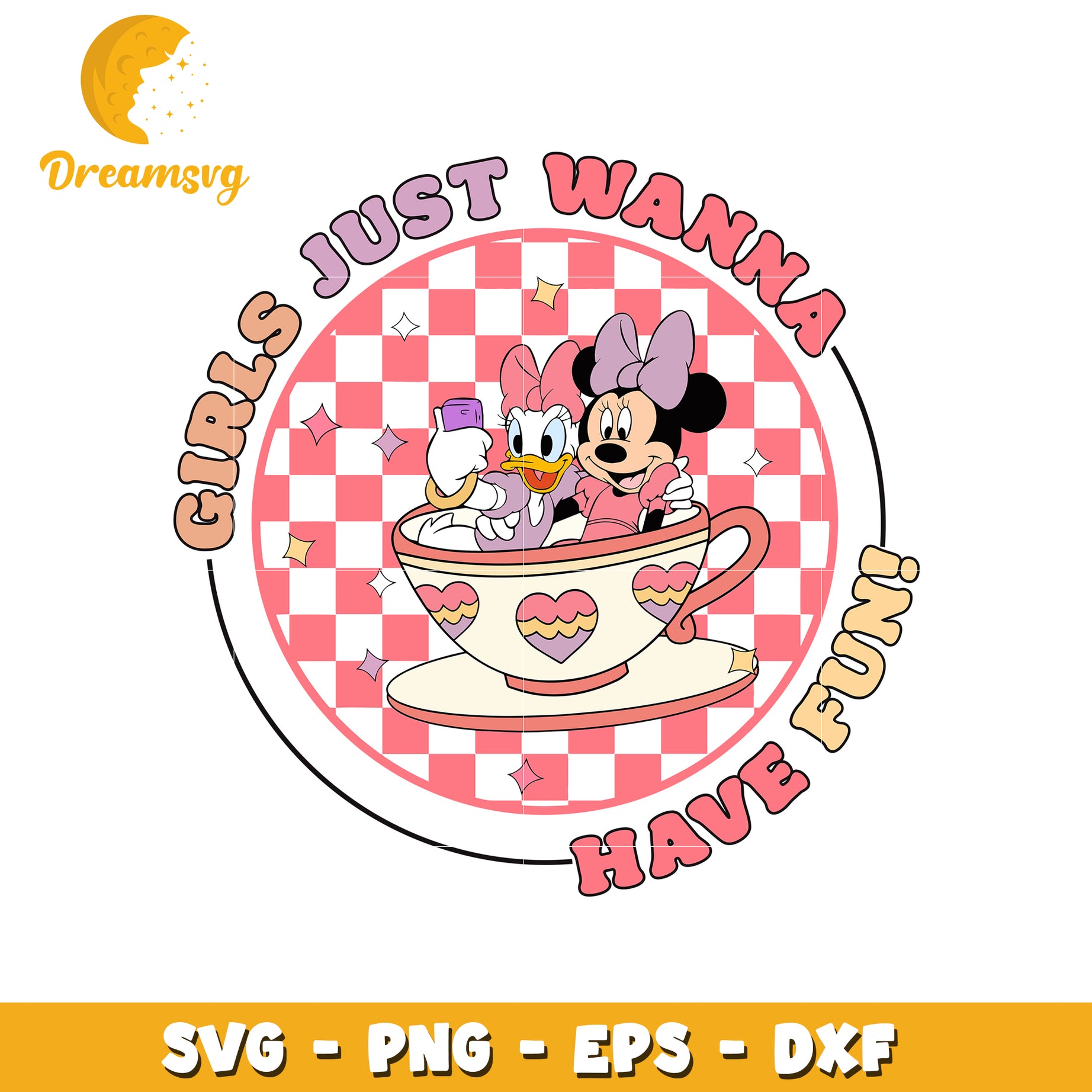 Girls just wanna have fun svg, disney movies svg, cute characters svg