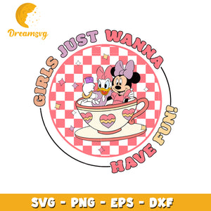 Girls just wanna have fun svg, disney movies svg, cute characters svg