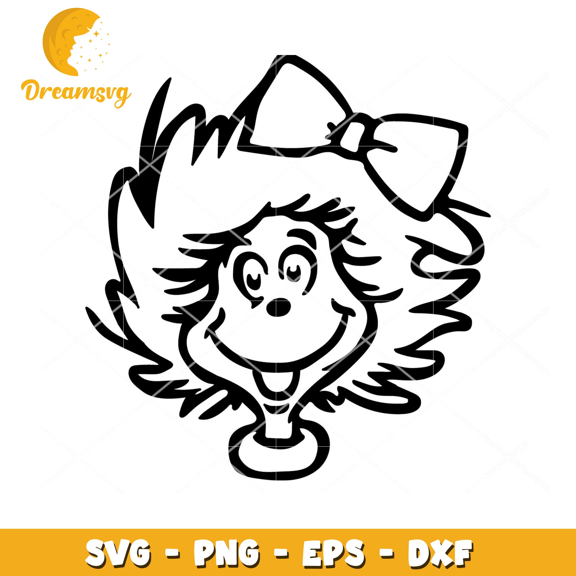 Girl with Bow SVG Cut File