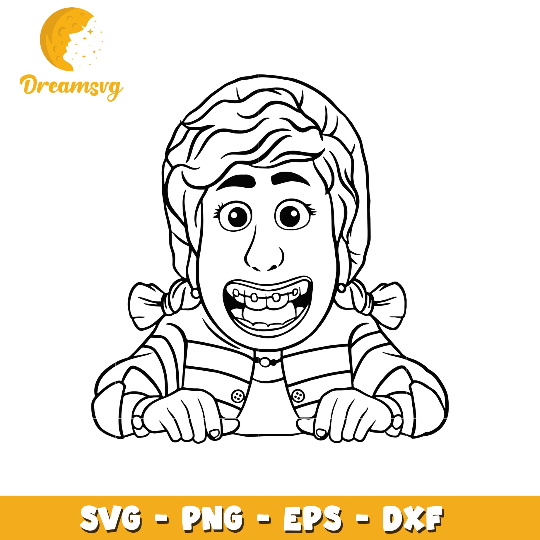 Girl with Braces SVG Cut File