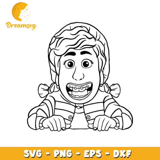 Girl with Braces SVG Cut File