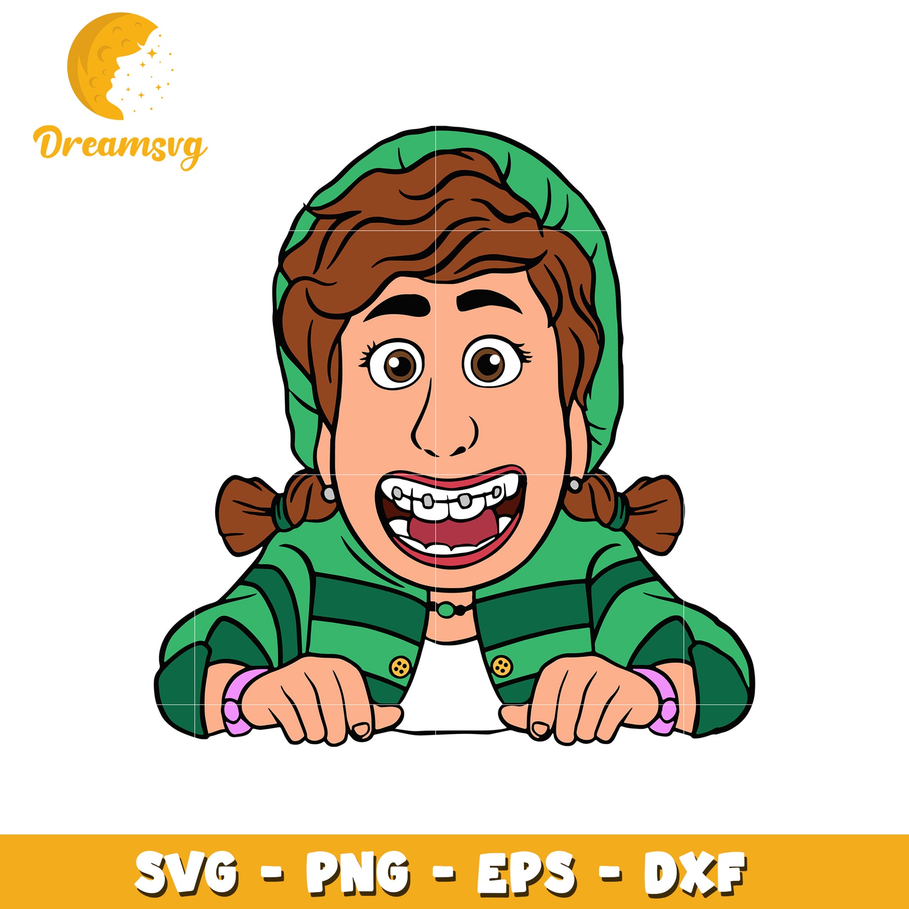 Girl with Braces SVG PNG EPS DXF