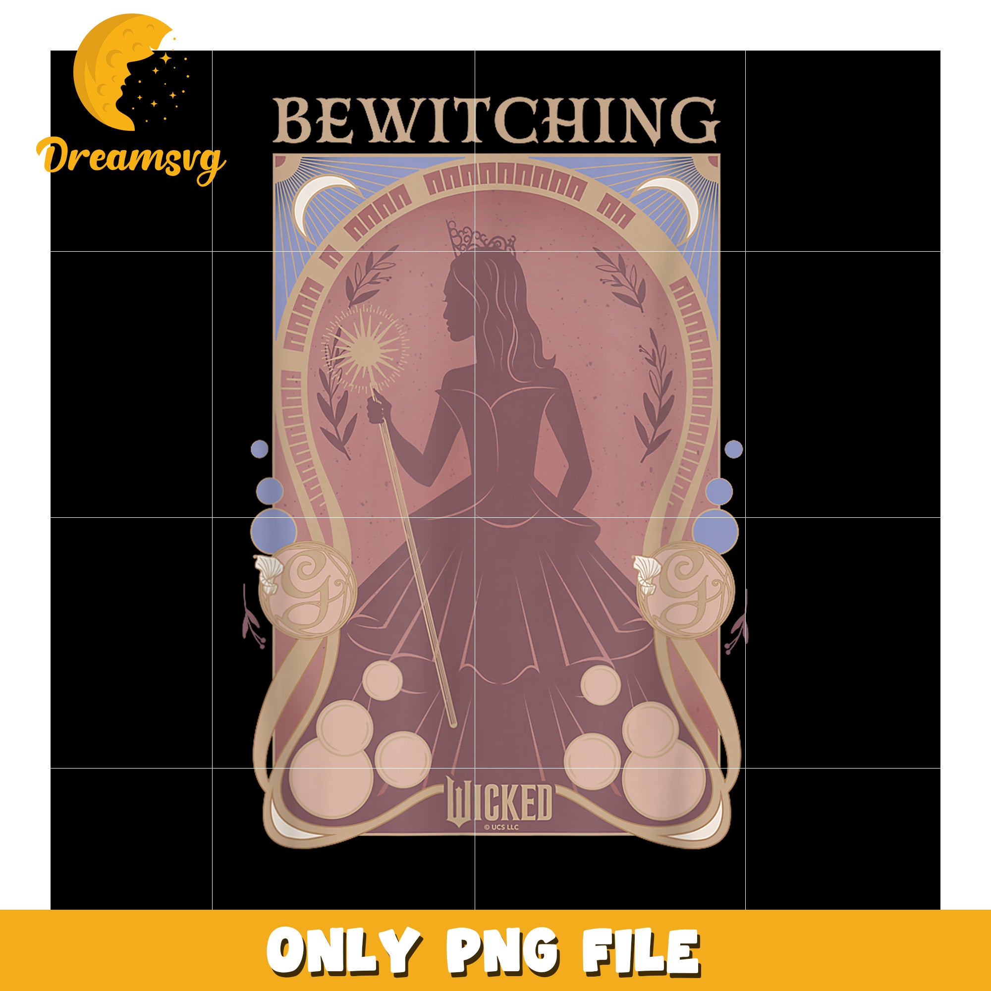 Glinda Bewitching Silhouette png, wicked​ characters png, wicked 2​ png