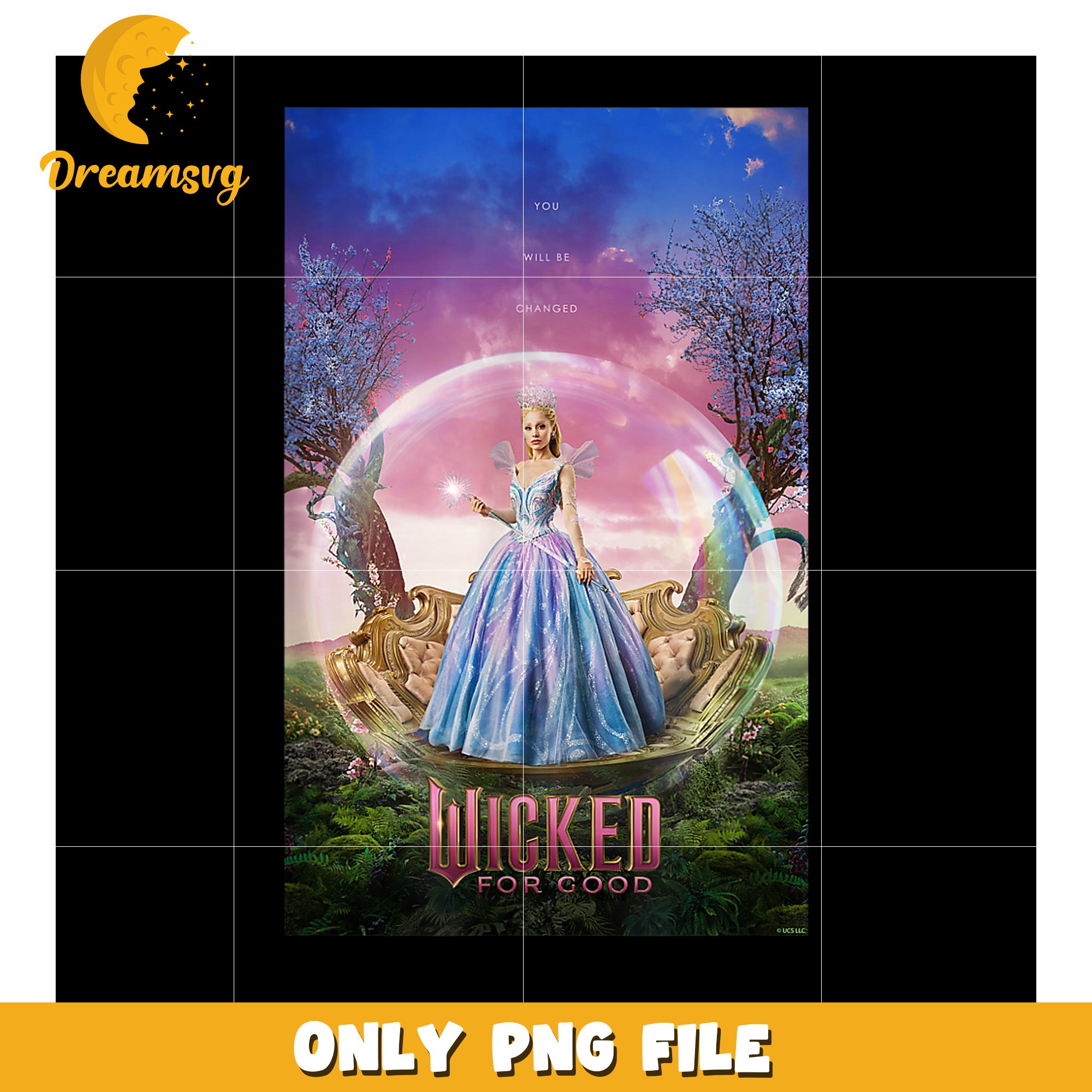 Glinda Bubble Poster png, wicked​ movies png, wicked​ png