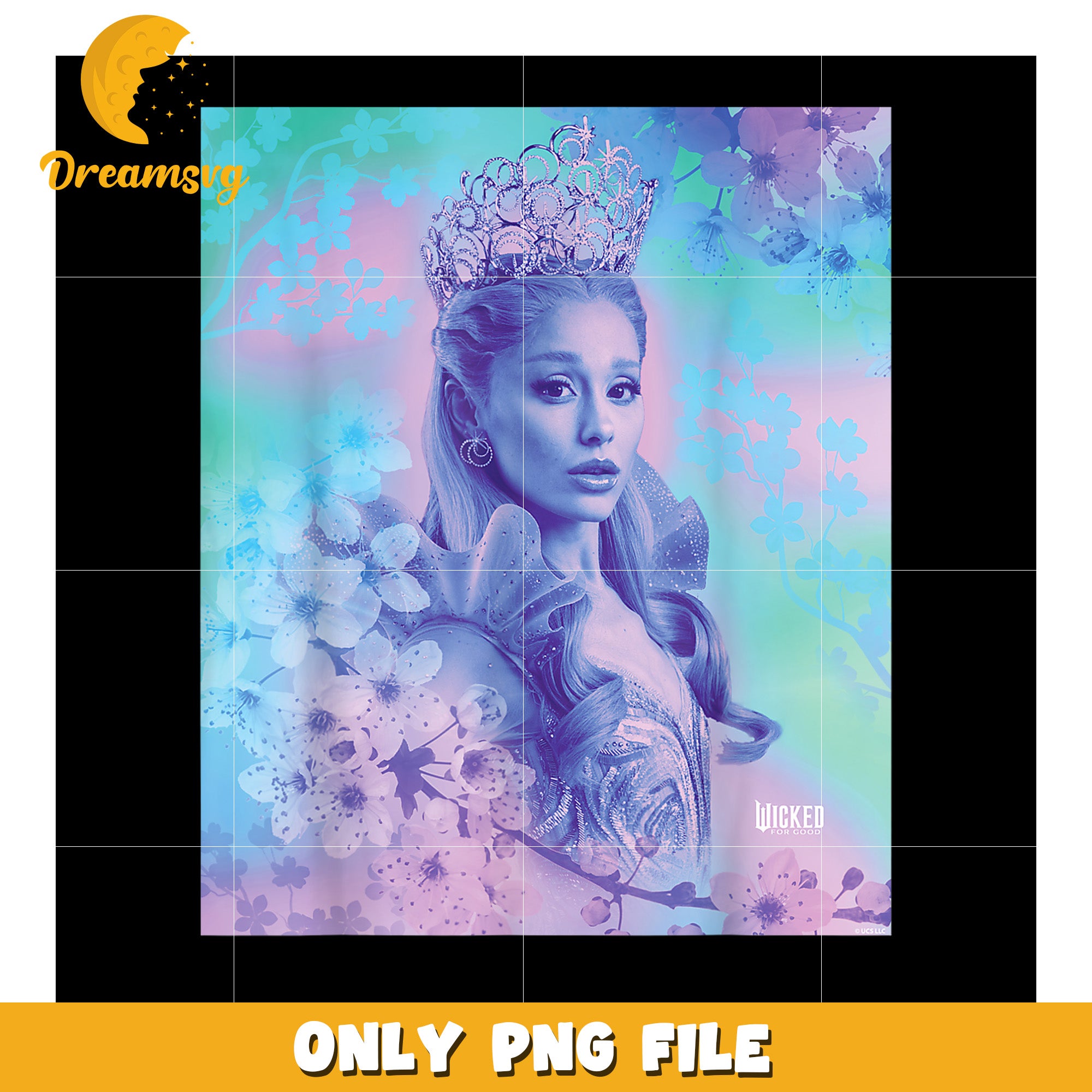 Glinda Close Up Florals png, wicked​ movies png, wicked​ png