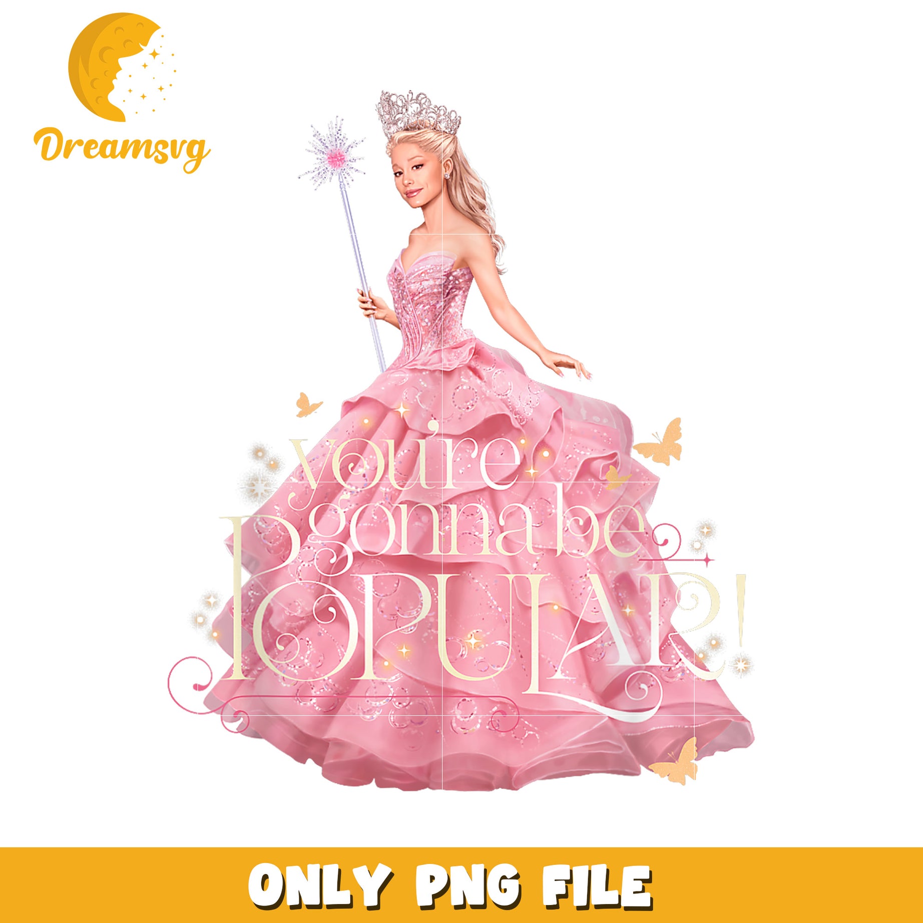 Glinda Portrait You_re Gonna Be Popular png, wicked​ glinda png, wicked​ elphaba png
